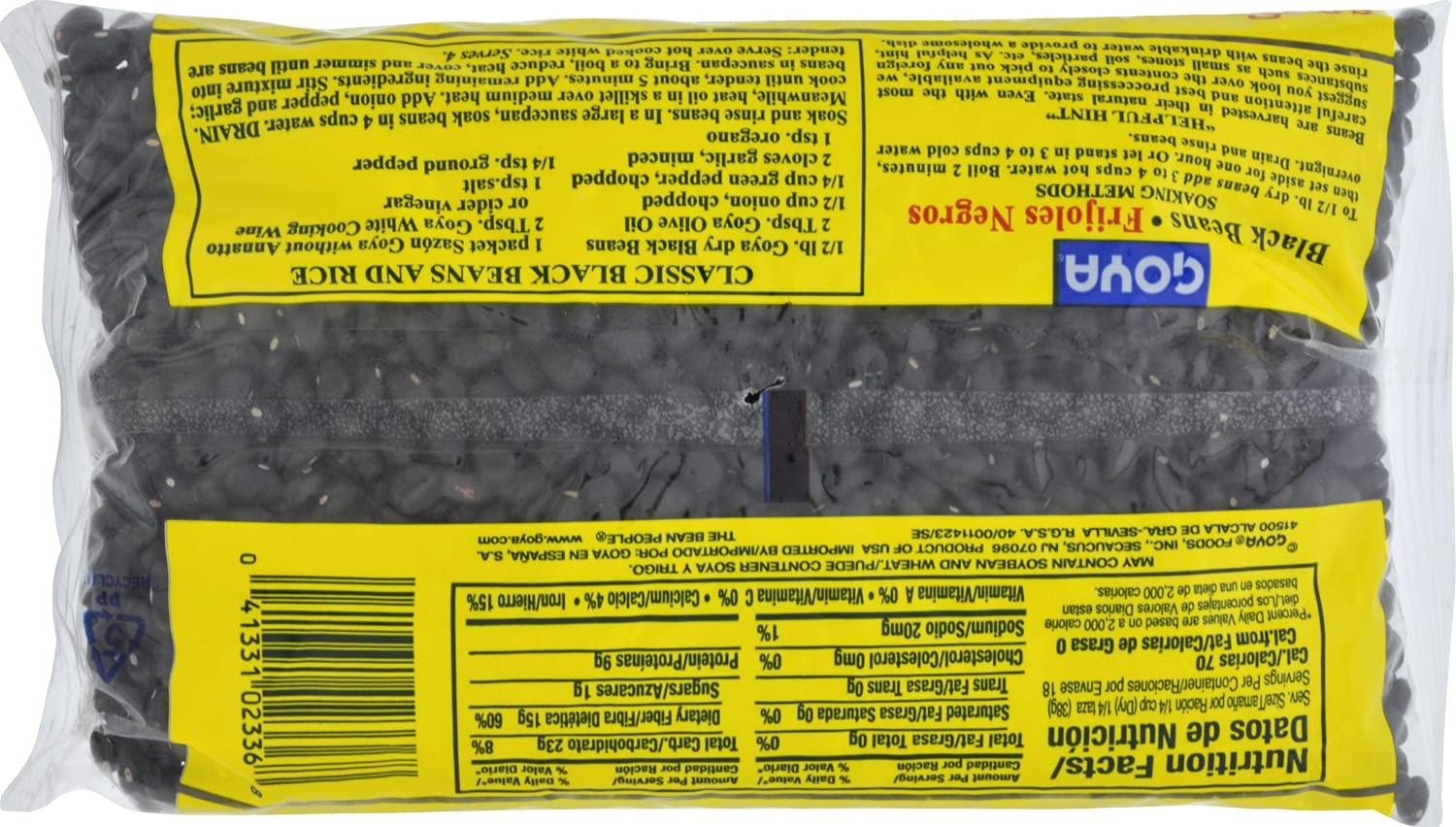 Goya Black Beans, Dry, 24 Ounce Bag