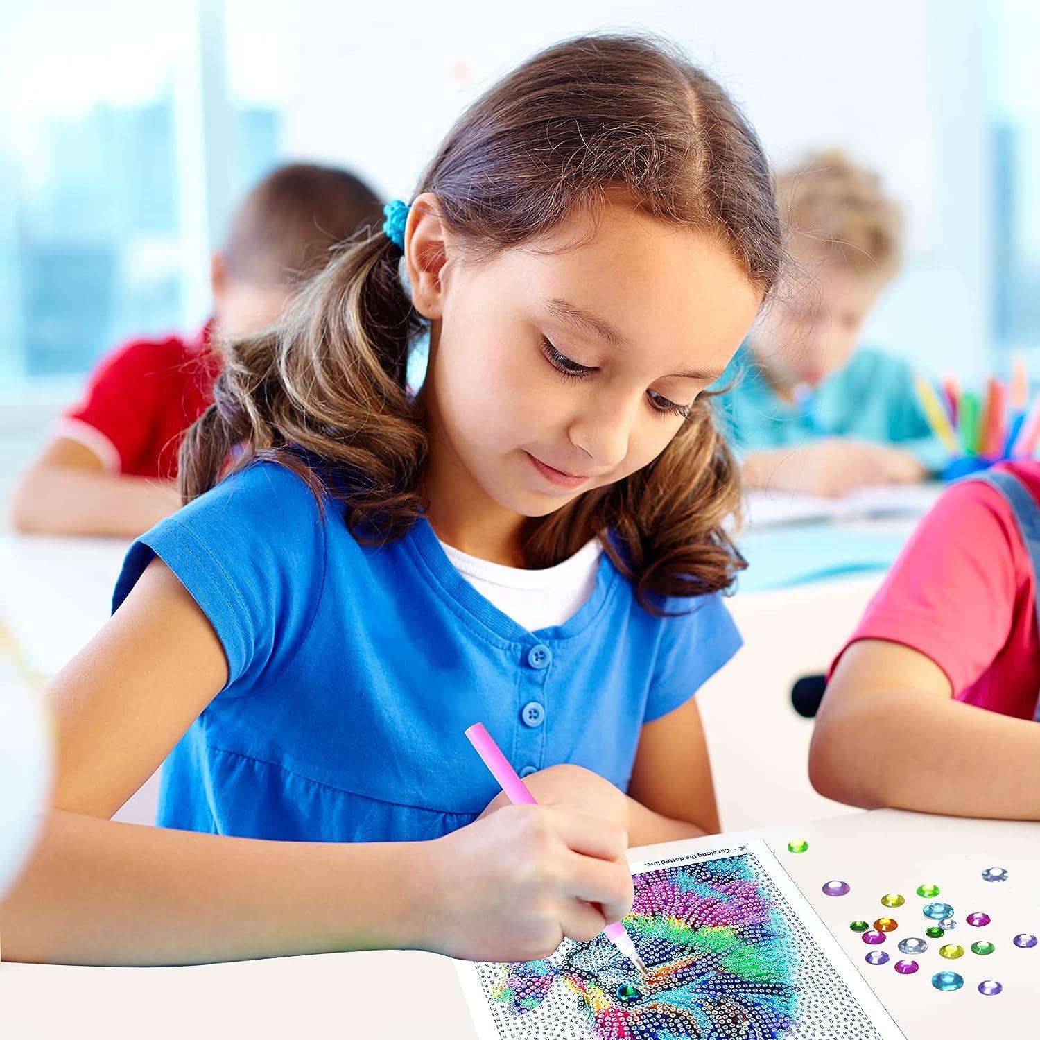 AyuqEjus Kids 5D Diamond Painting Kit with Wooden Frame Cat