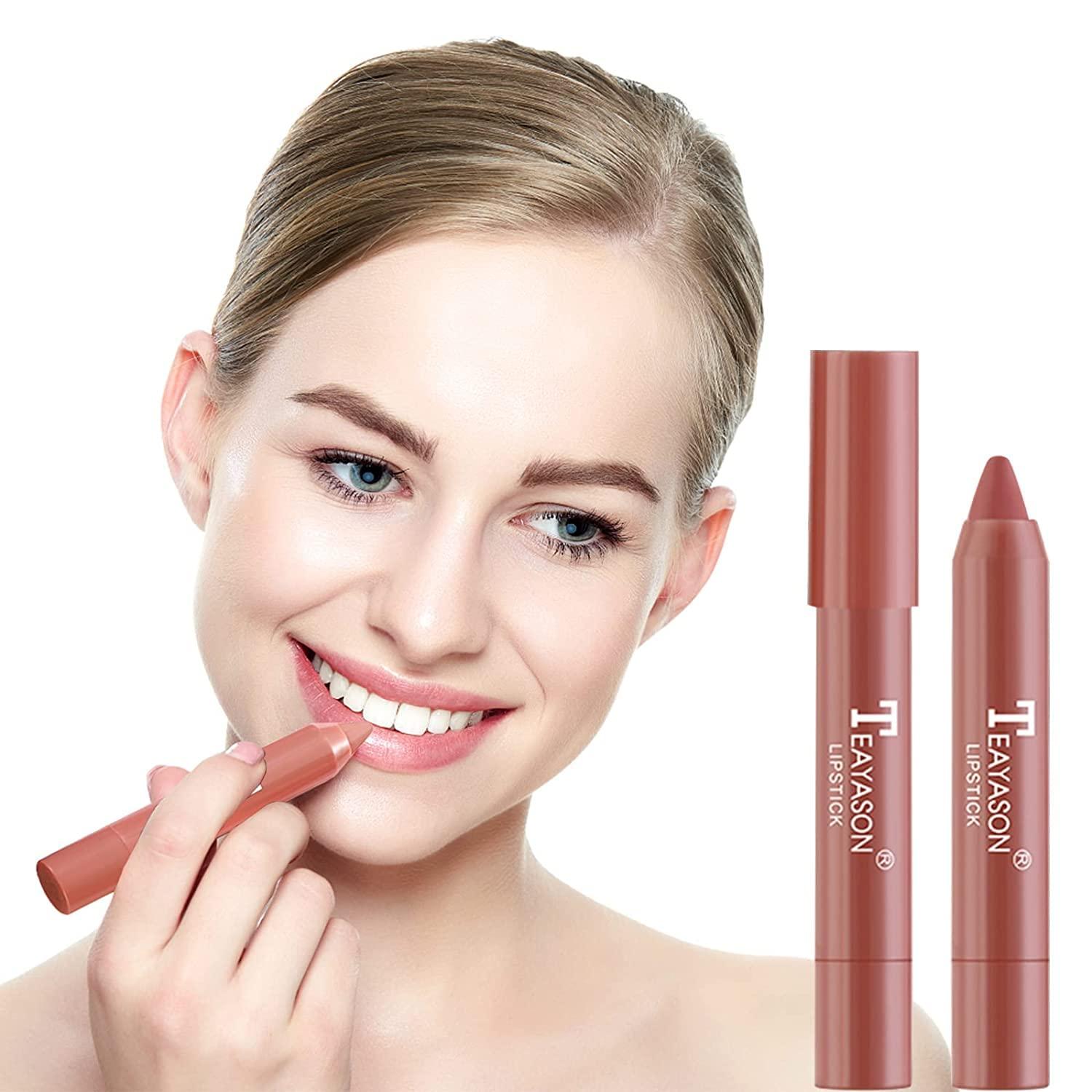 Smooth Matte Lipstick Pack Set 3 Colors Moisture Longwear Lip Crayon