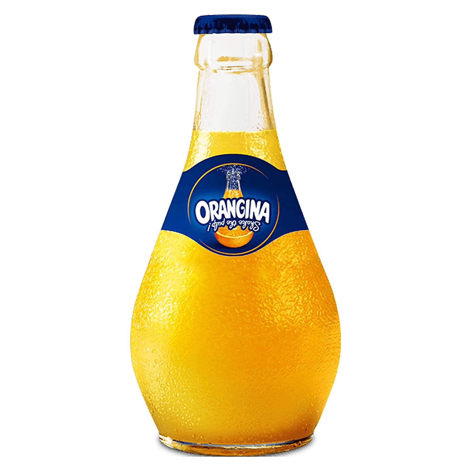 Orangina Sparkling Citrus Beverage with Pulp 10 Fl Oz Glass Bottle (Pack of 8)