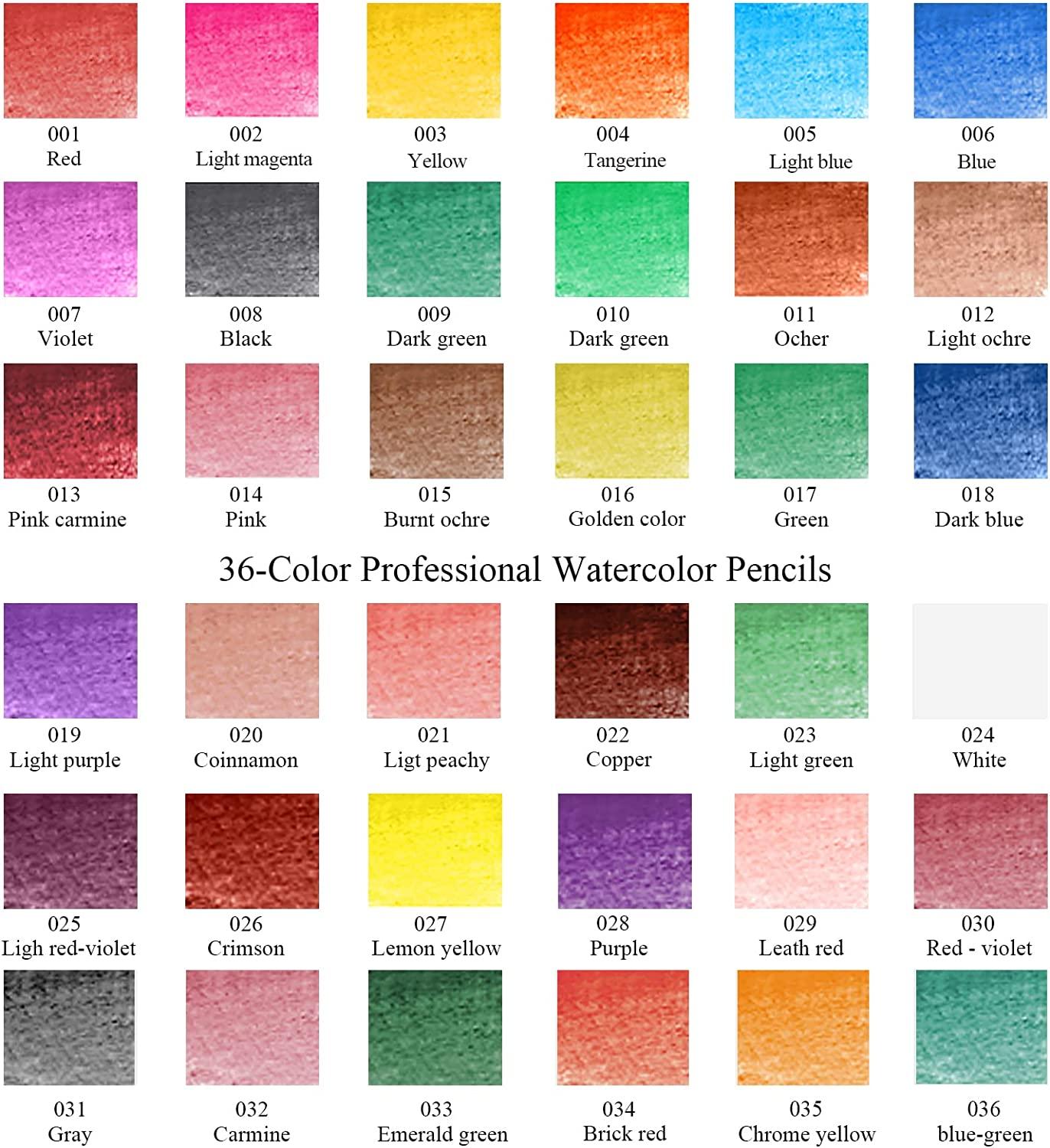 36 Colors Eco-fiendly Pencils Crayon Artists Drawing Child Multicolor