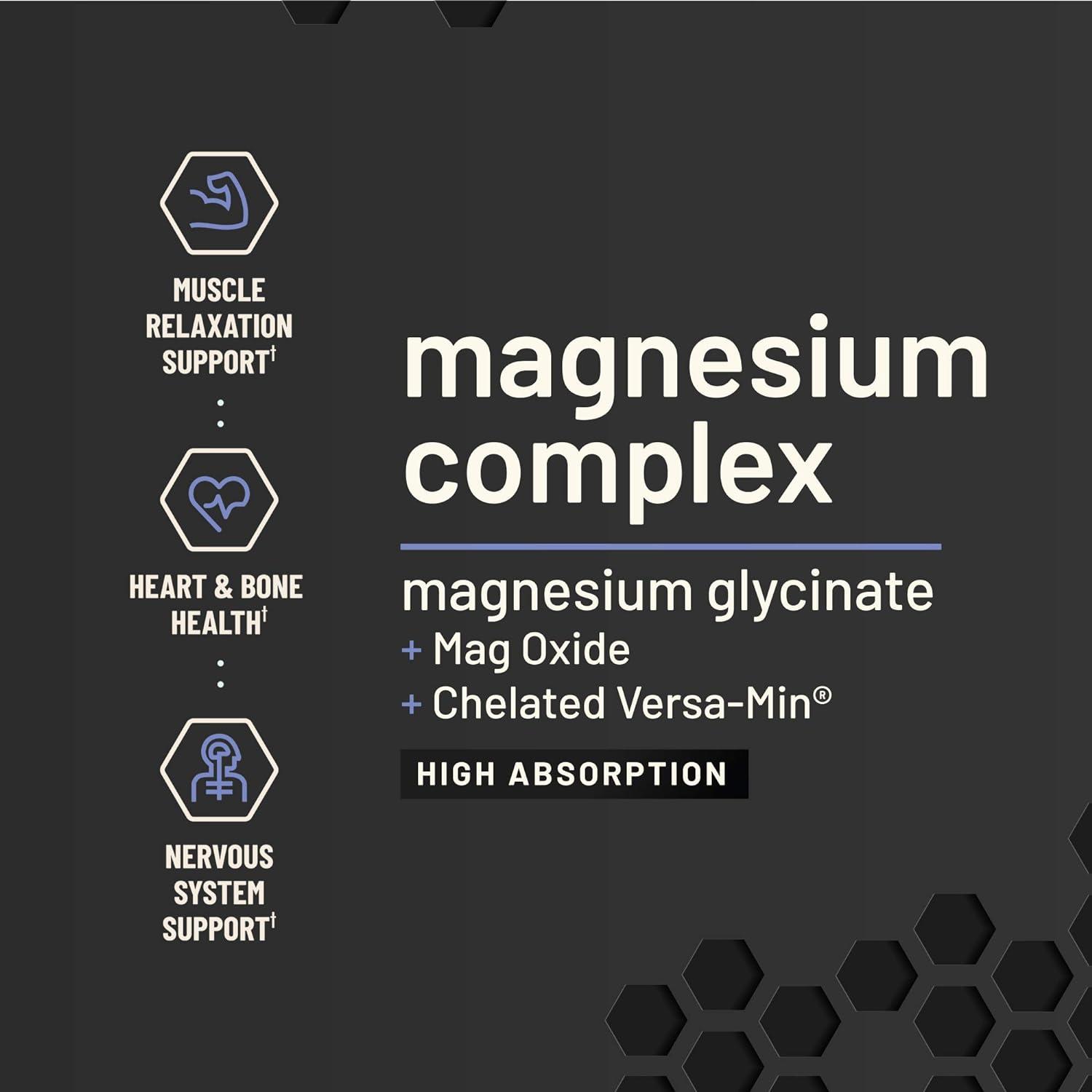 Magnesium Complex Supplement Magnesium Oxide & Magnesium Glycinate