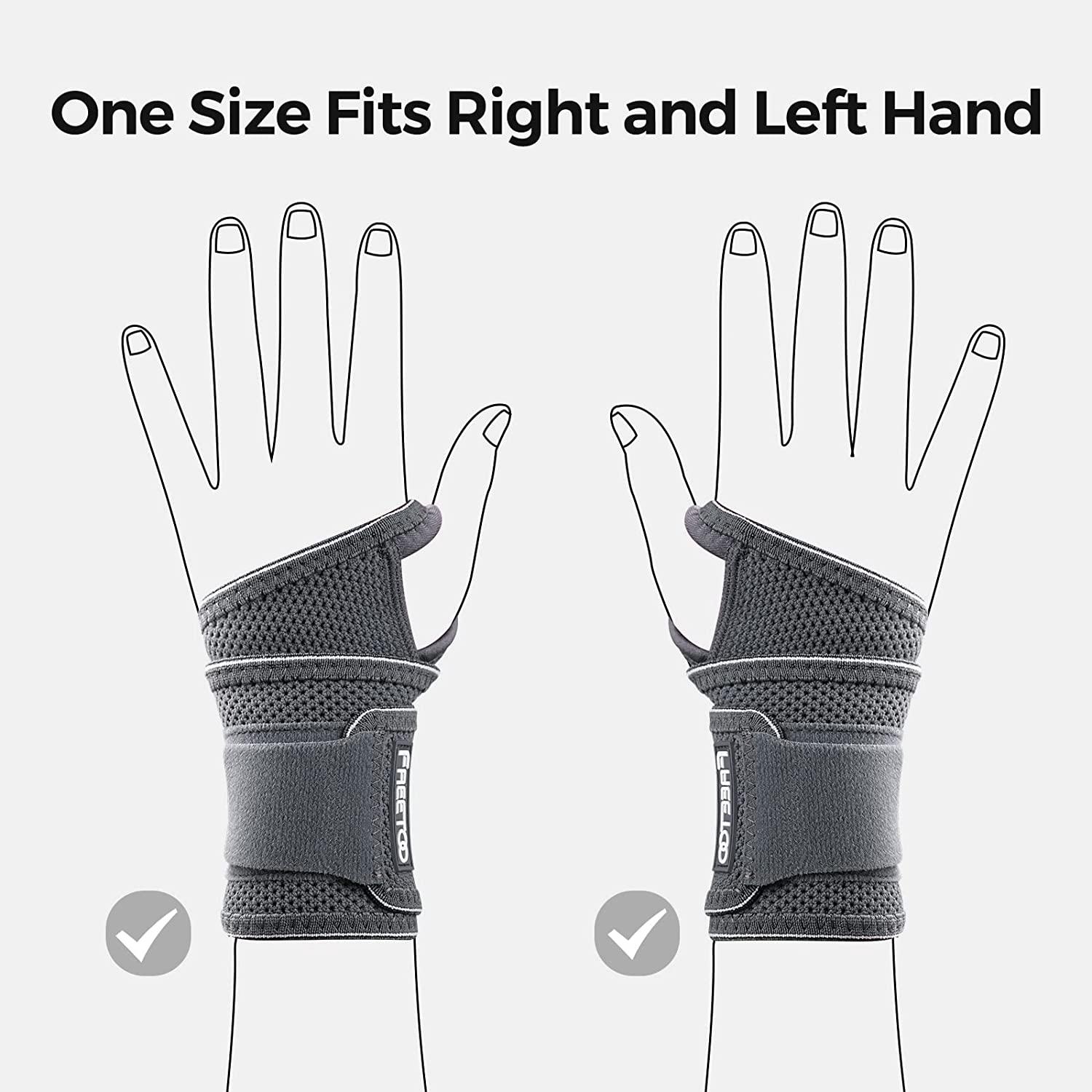 FREETOO Wrist Brace for Carpal Tunnel Relief Light Support, Compression Wrist Support for