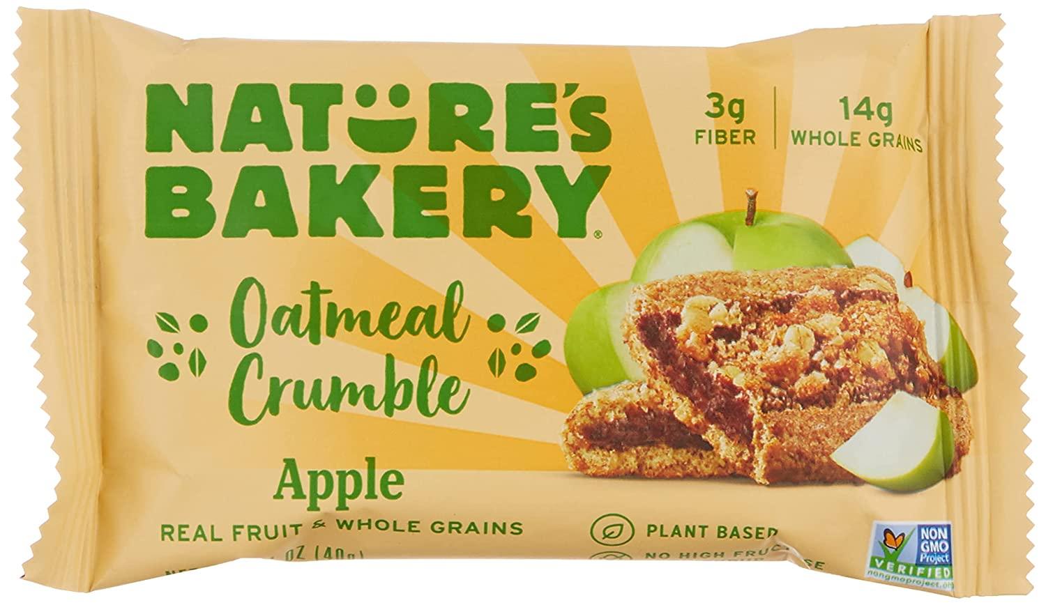 Nature's Bakery Apple Oatmeal Crumble Bars Vegan & NonGMO Breakfast