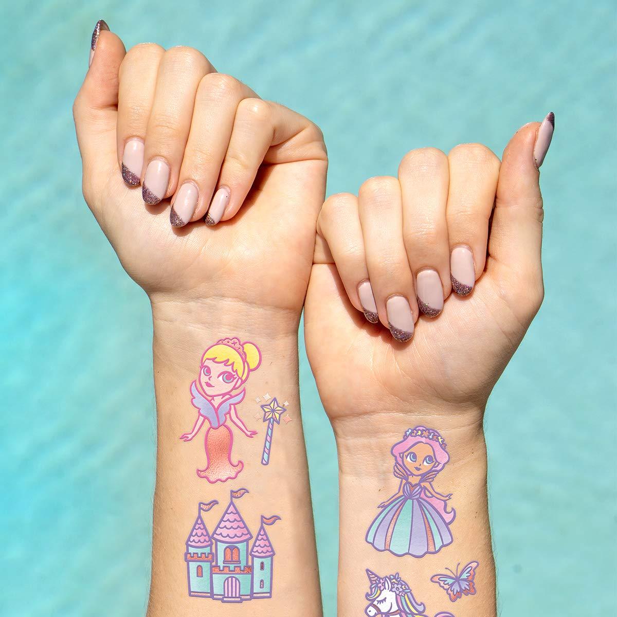 Tattoo Sticker for Kids Girls Temporary Body Art Color Princess Dress  Rainbow Fake Tattoo Child Cute Tattoo Sticker Waterproof - AliExpress