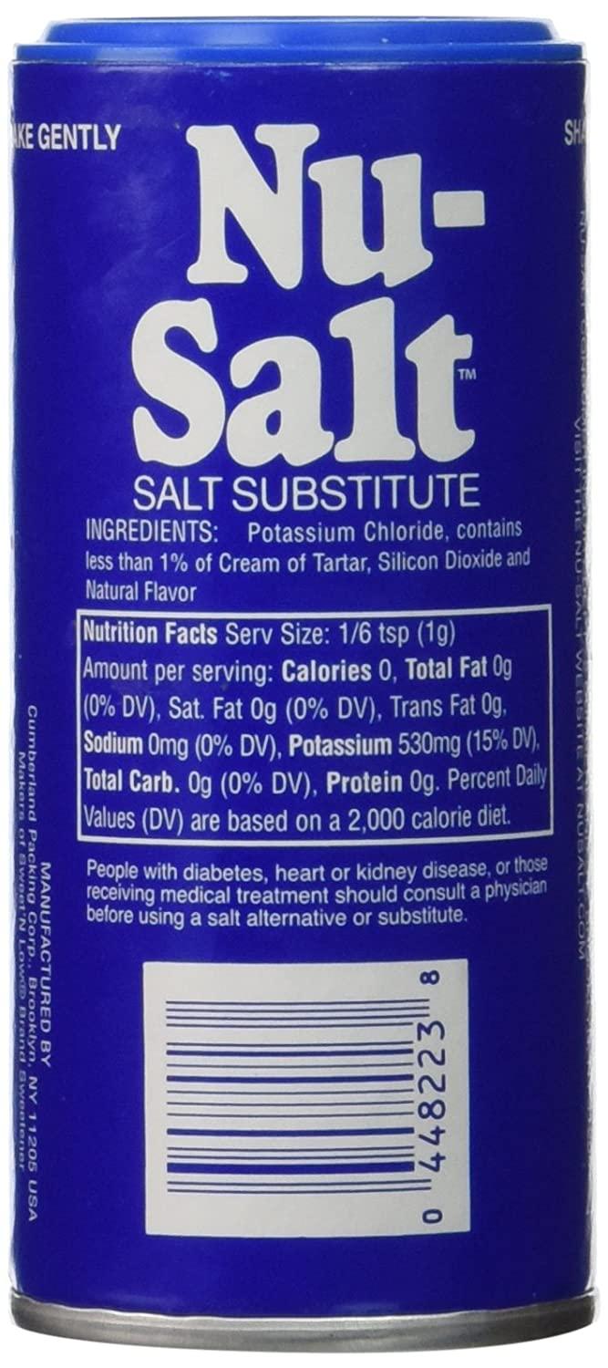 NuSalt SodiumFree Salt Substitute, Contains Potassium Chloride, Table
