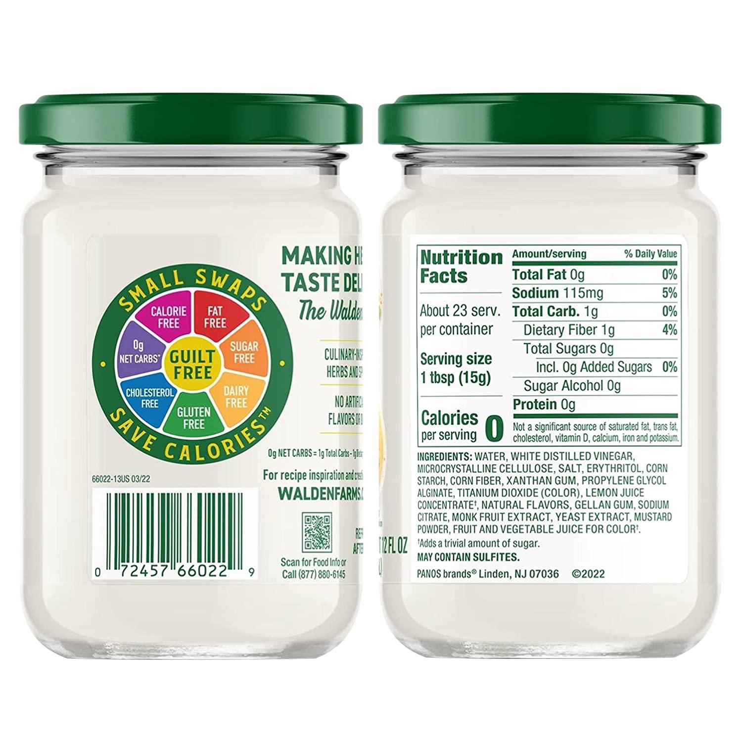Walden Farms Amazin Mayo Spread 12 oz Paleo & Keto Friendly Light