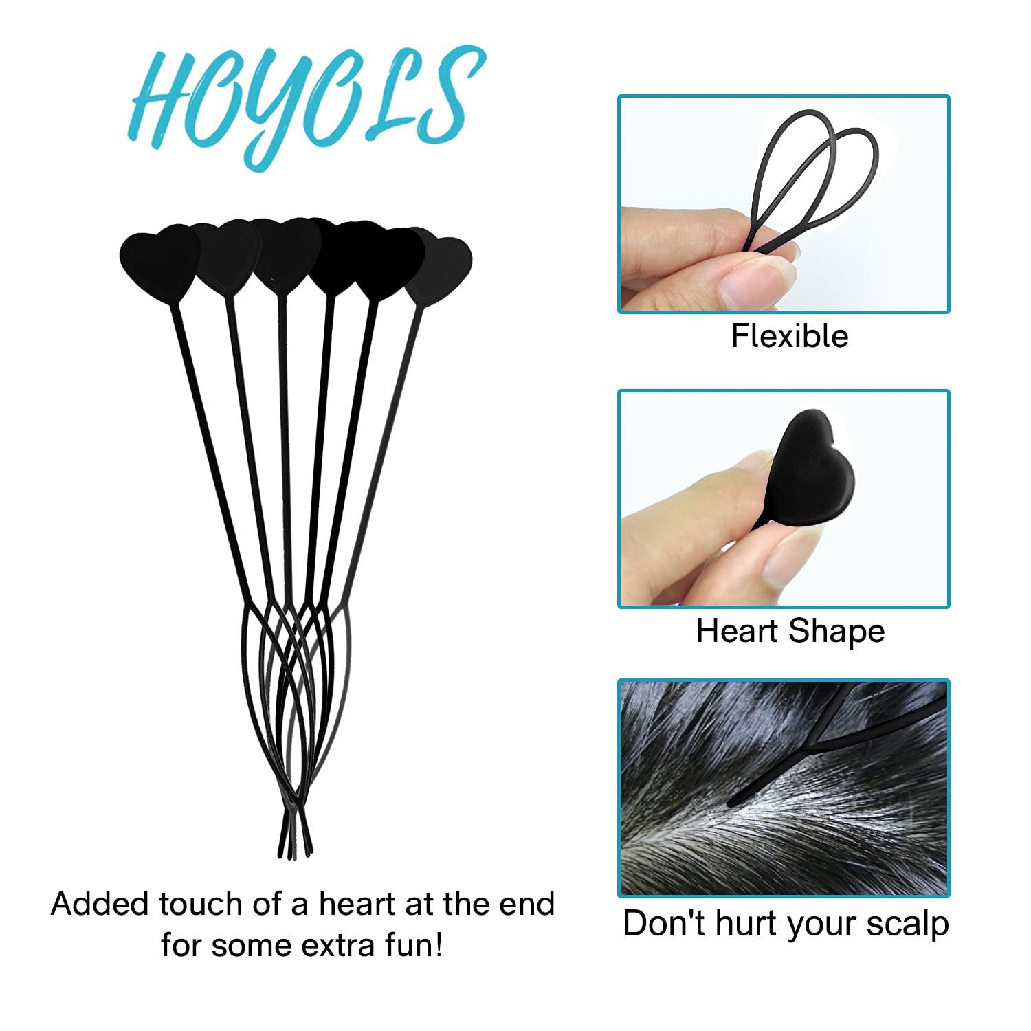 12PCS pull hair needle Quick Beader for Hair Braids Hair Topsy Tail Hair