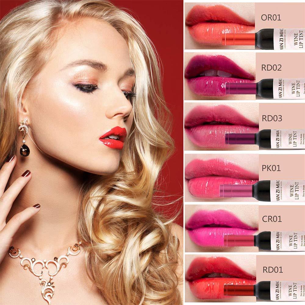 6 Colors/Set Wine Lipstick Matte Long Lasting Waterproof Lip Tint Set
