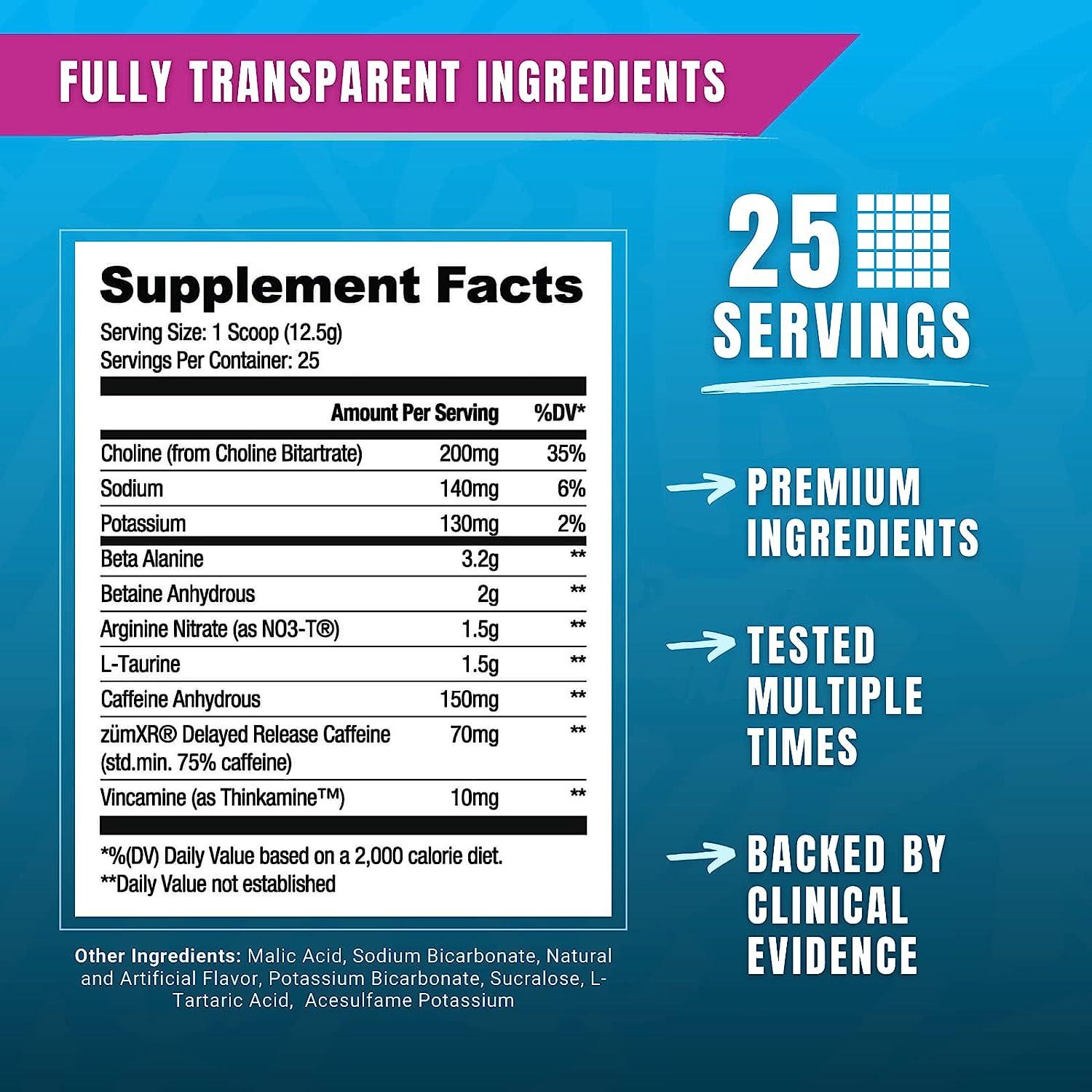 Ryse Element Series PreWorkout Everyday PreWorkout Beta Alanine