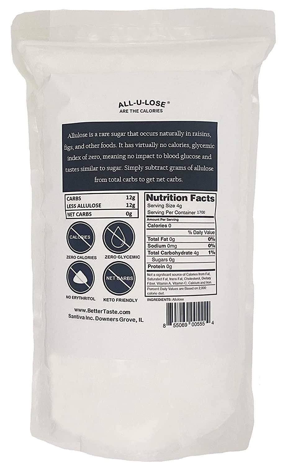 Allulose Natural Sweetener, Sugar Substitute, Crystalline Allulose