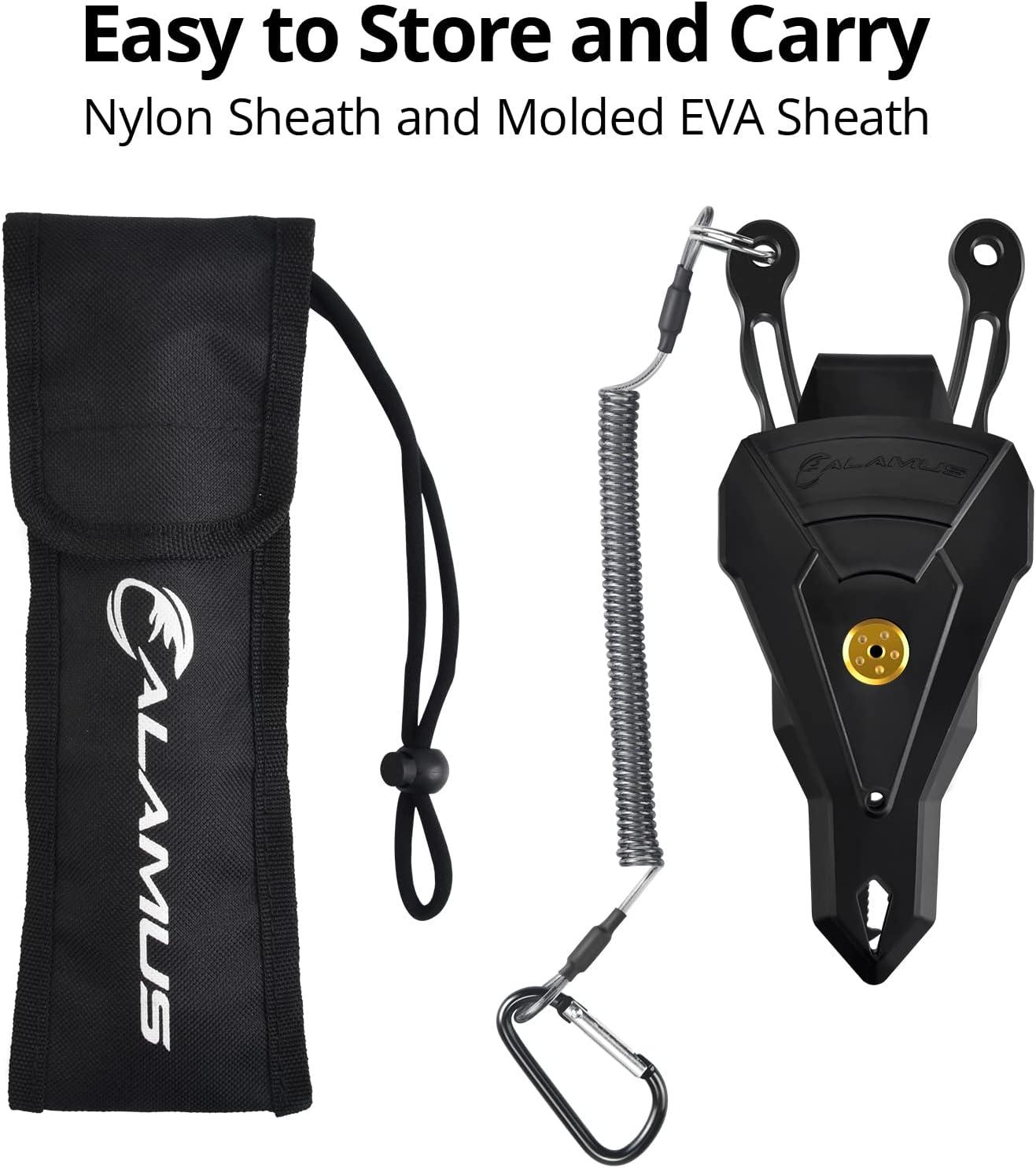 Calamus Fishing Pliers with Fish Lip Gripper, Lightweight Aluminum