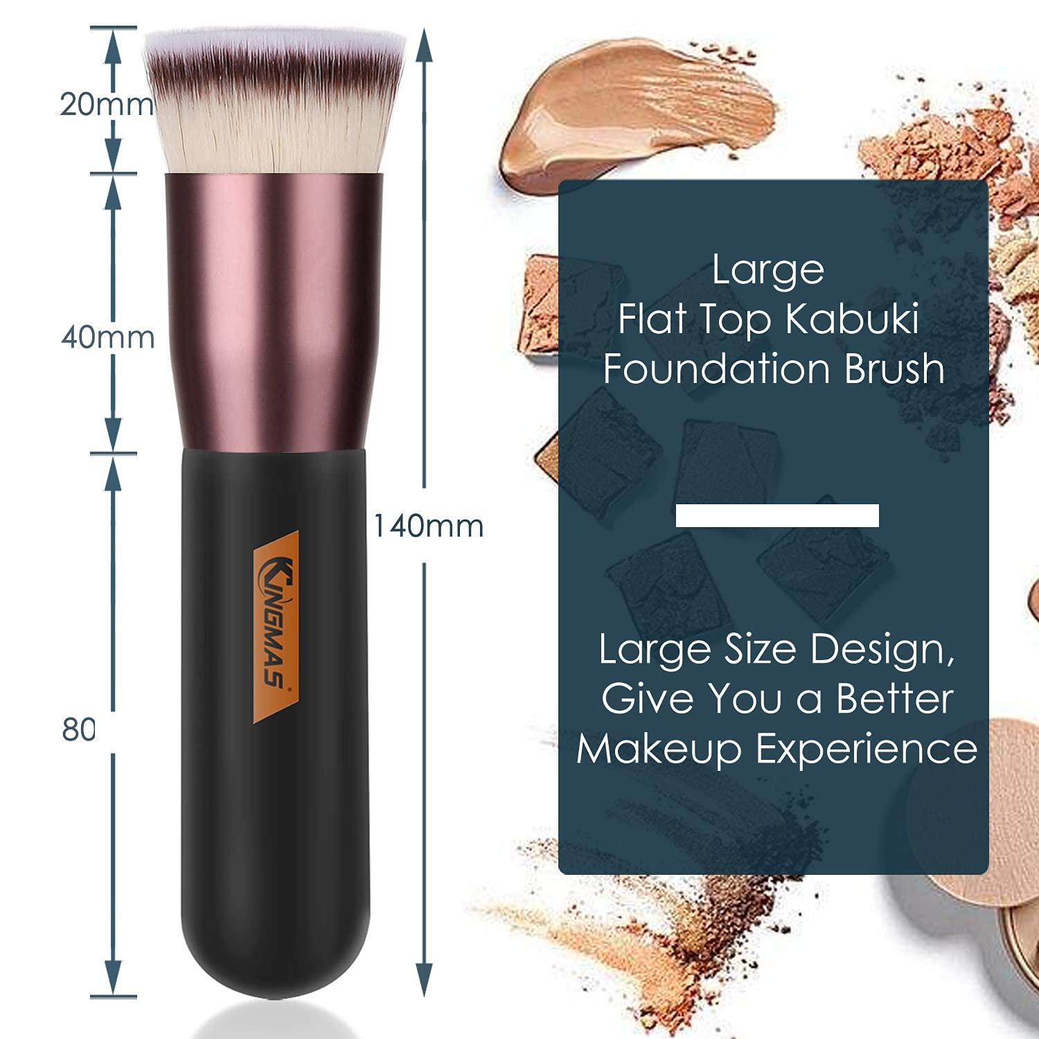 Flat Top Foundation Brush, Premium Kabuki Makeup Brush for Liquid