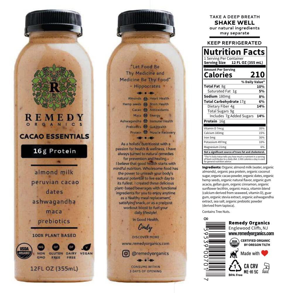 Remedy Organics Protein Variety 12Pack Plant Based Protein Shakes