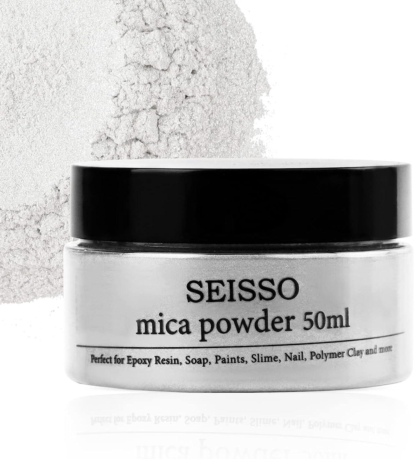 Shining Pearl White Mica Powder SEISSO Mica Powder for Epoxy Resin (1