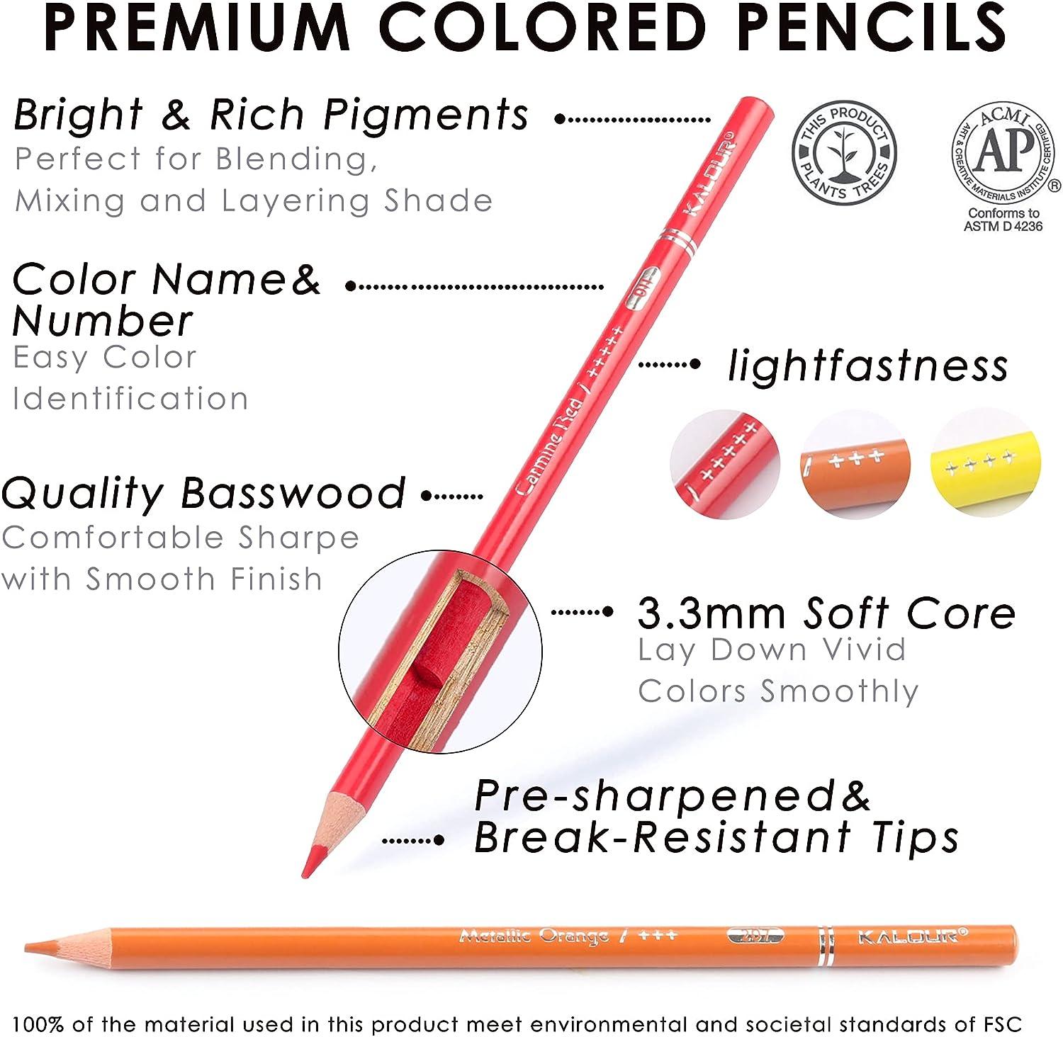 Colored Pencils for Adult Coloring Books,Soft Core,300-Colors Sketching  Drawing Pencils Art Craft Supplies