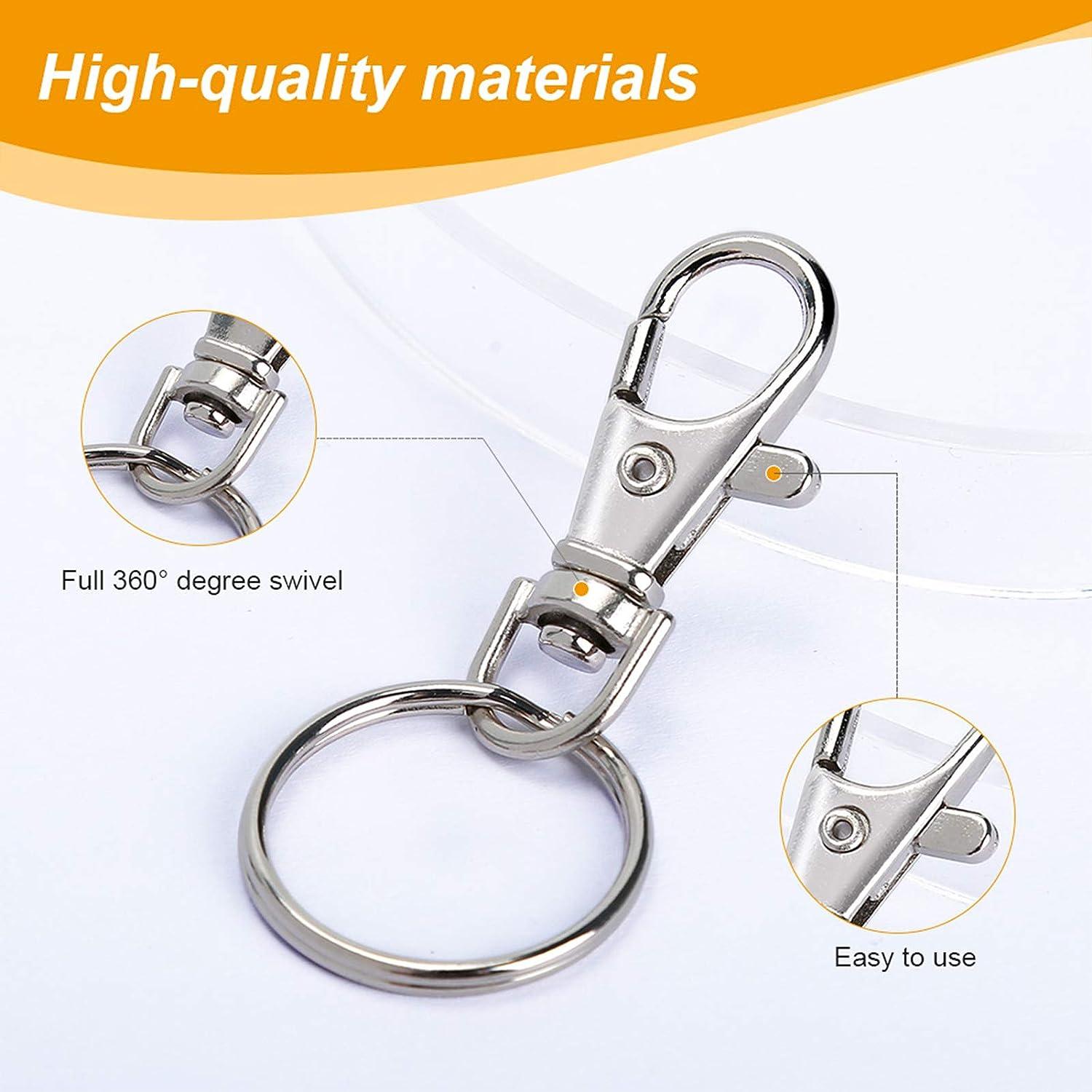 Key Ring Keychain Hook, Clip Keychains 100pcs