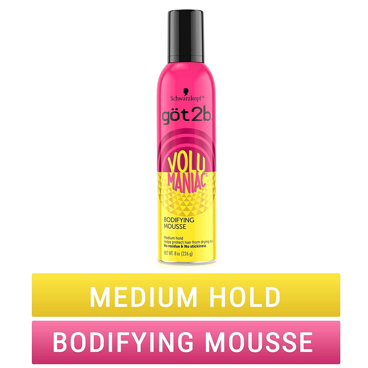 Got2b Volumaniac Bodifying Hair Mousse, 8 oz