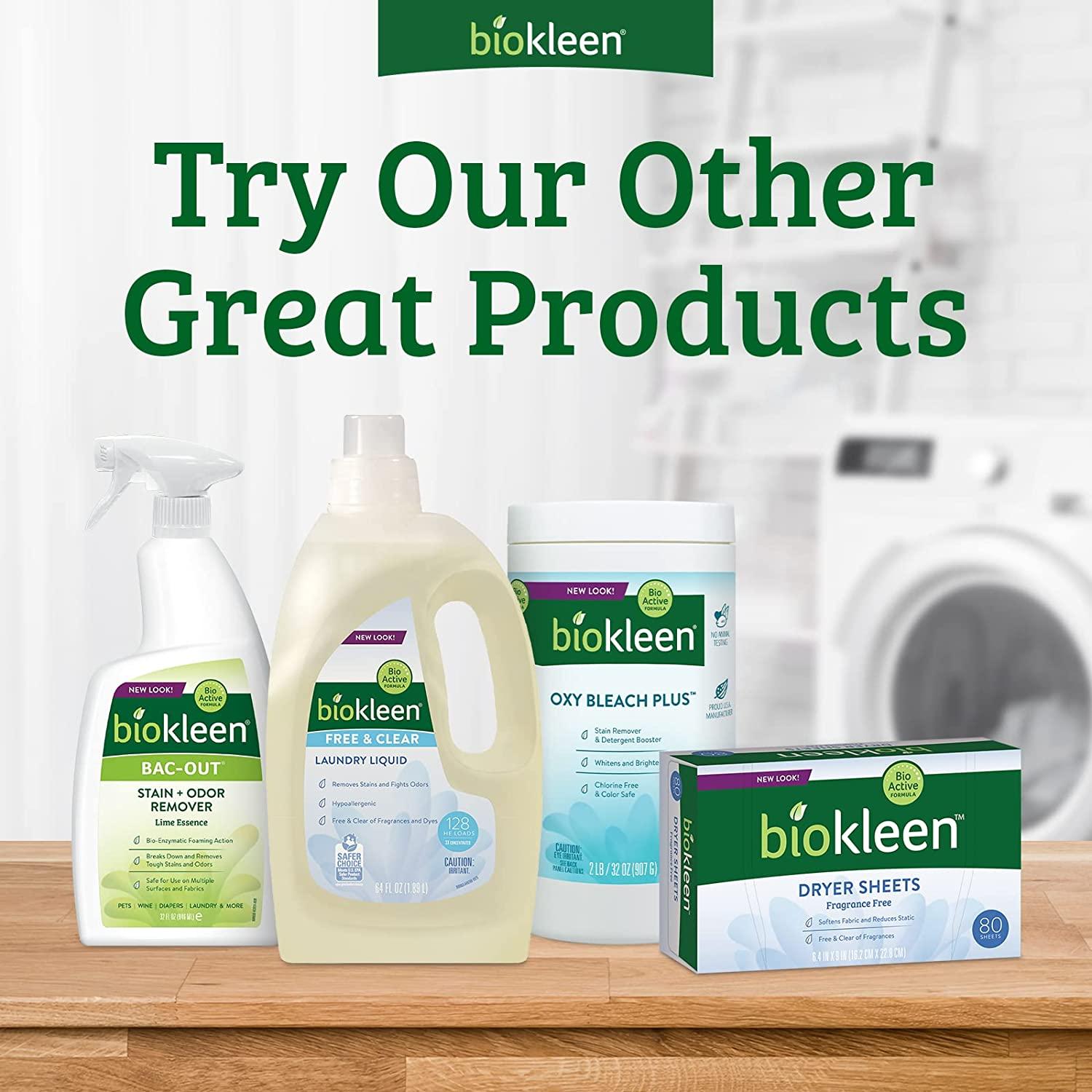 Biokleen Free & Clear Natural Laundry Detergent - Powder, Eco-Friendly ...