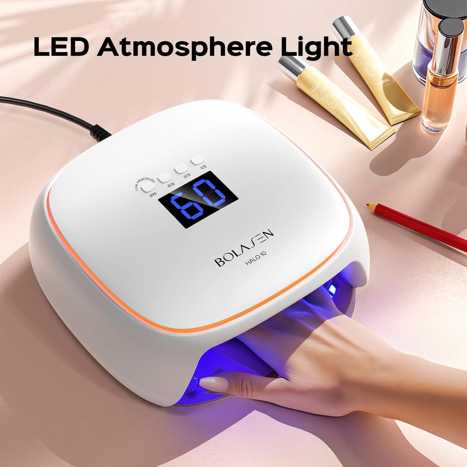 BOLASEN HALO 10 PRO ネイルアート用品セット BOLASEN 60W LED Nail Lamp - Professional Gel Nail Dryer with