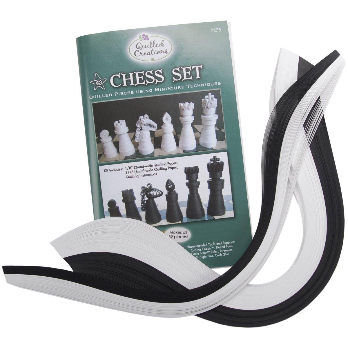 Quilling Kit Chess Set Complete DIY Paper Craft Set for Chess Enthusiasts
