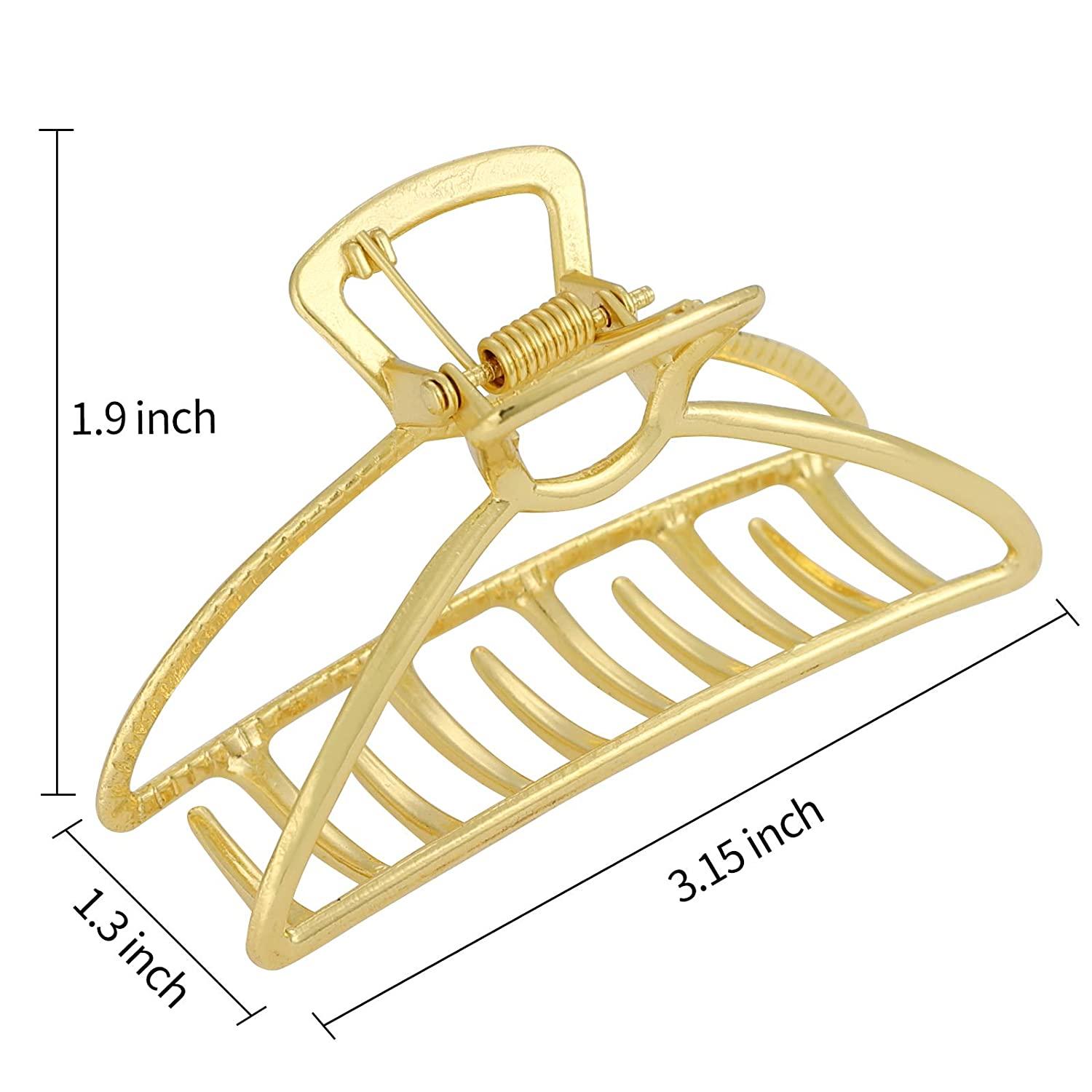  Kitsch Gold Metal Claw Clips - Large Claw Clips for
