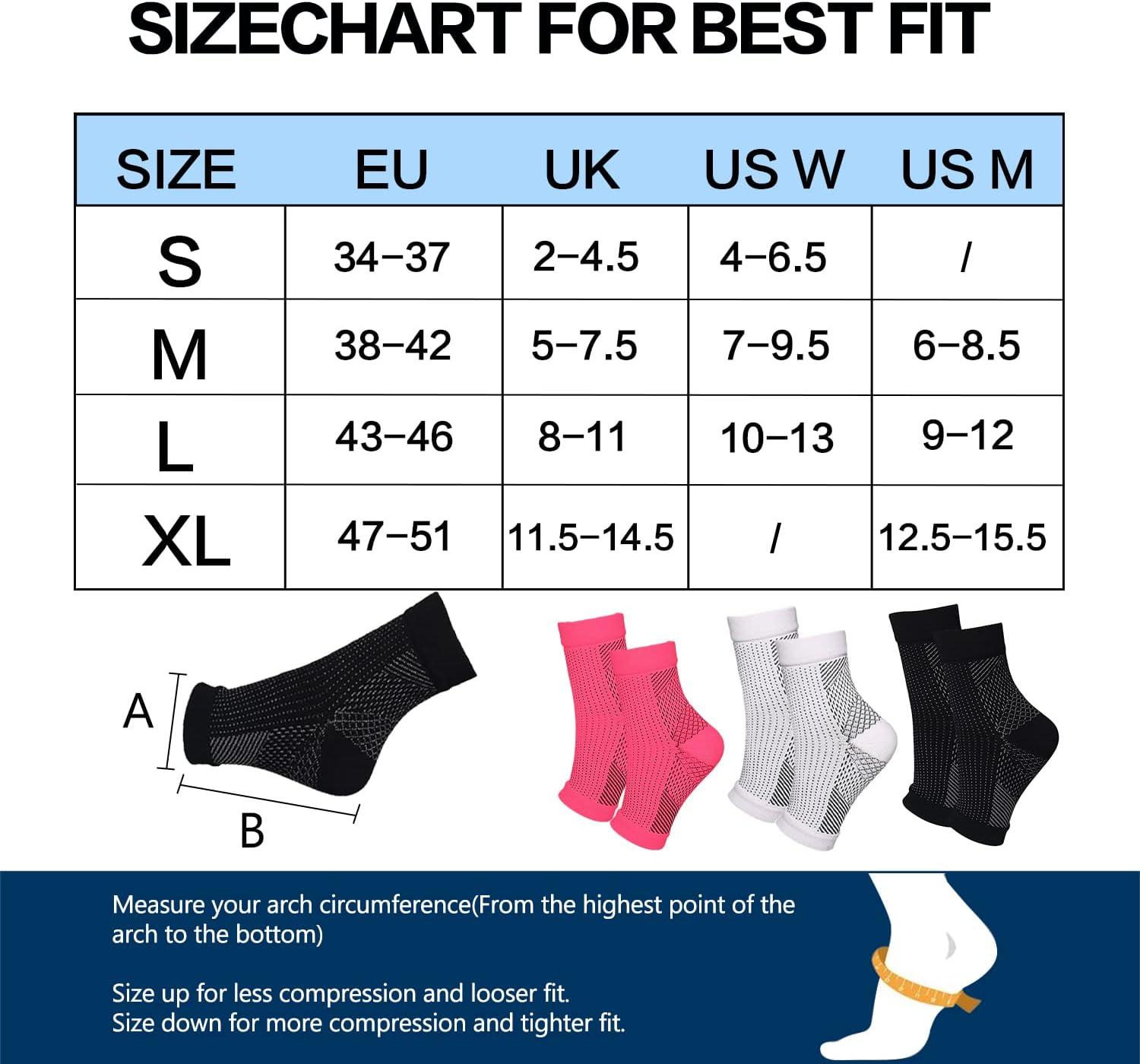 Ankle Support Brace Compression Sleeve Plantar Foot Fasciitis Socks Wrap Sports - View #5