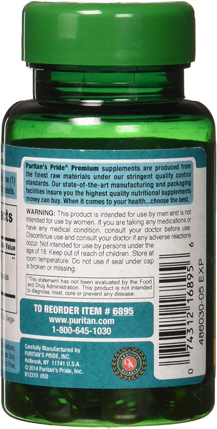 Puritan's Pride Saw Palmetto 160mg Softgels 60 Count
