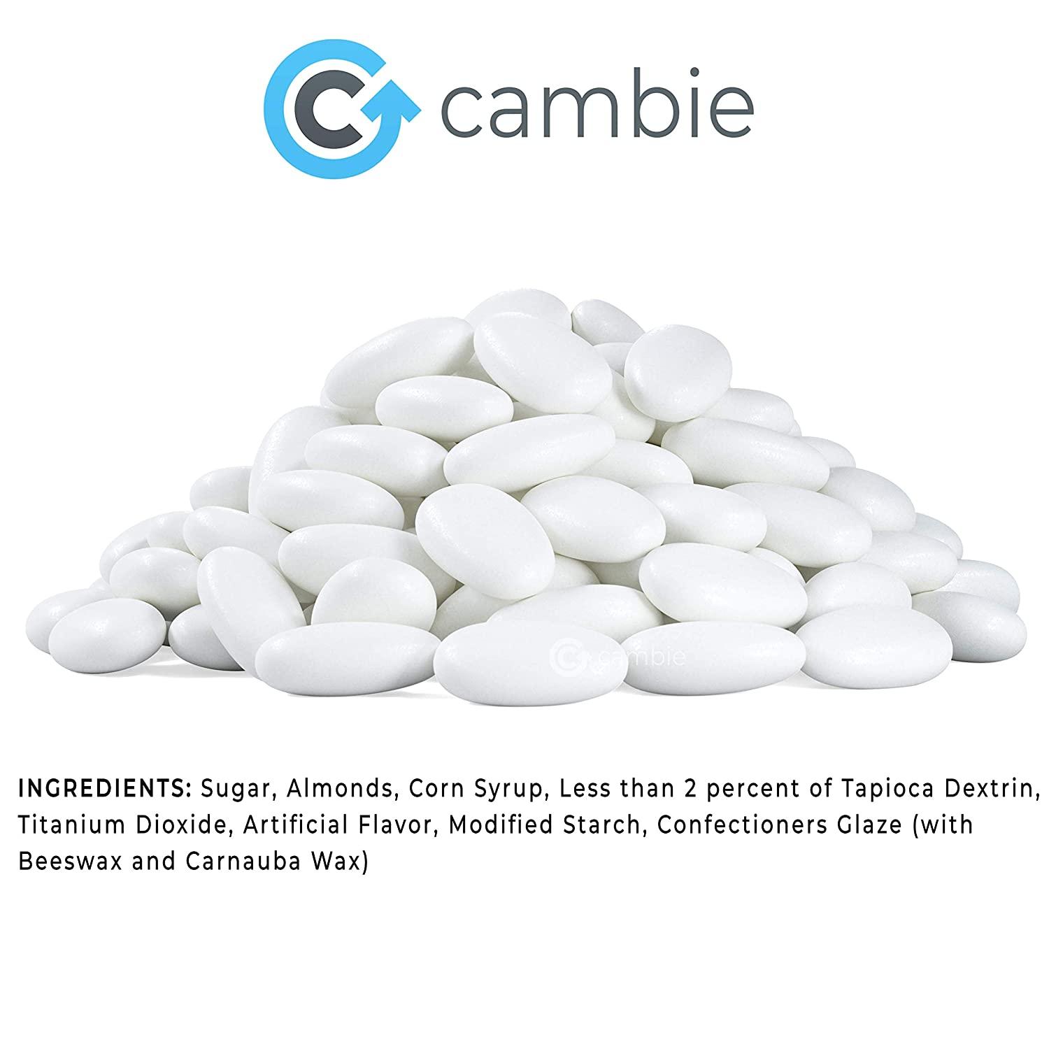Cambie Jordan Almonds Bright White Candy Almonds Premium Roasted Almonds with a Sweet Sugar