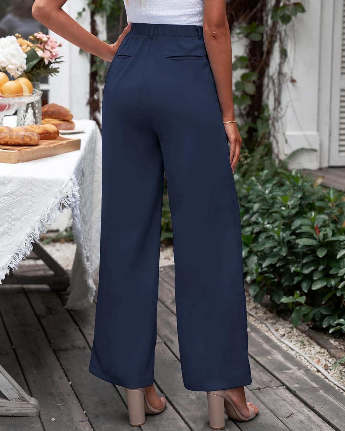 navy blue high waisted dress pants Alloy Apparel Tall High Waist Flare Dress Pants for Women in Navy Size XL main image 1