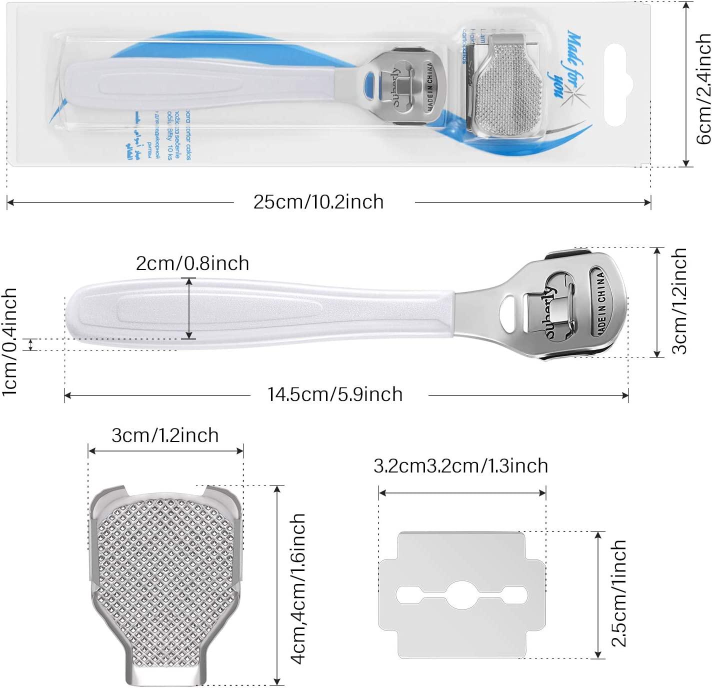 24 Pieces in Total, 2 Callus Shaver Sets Include 20 Replacement Slices 2 Callus Shavers and 2