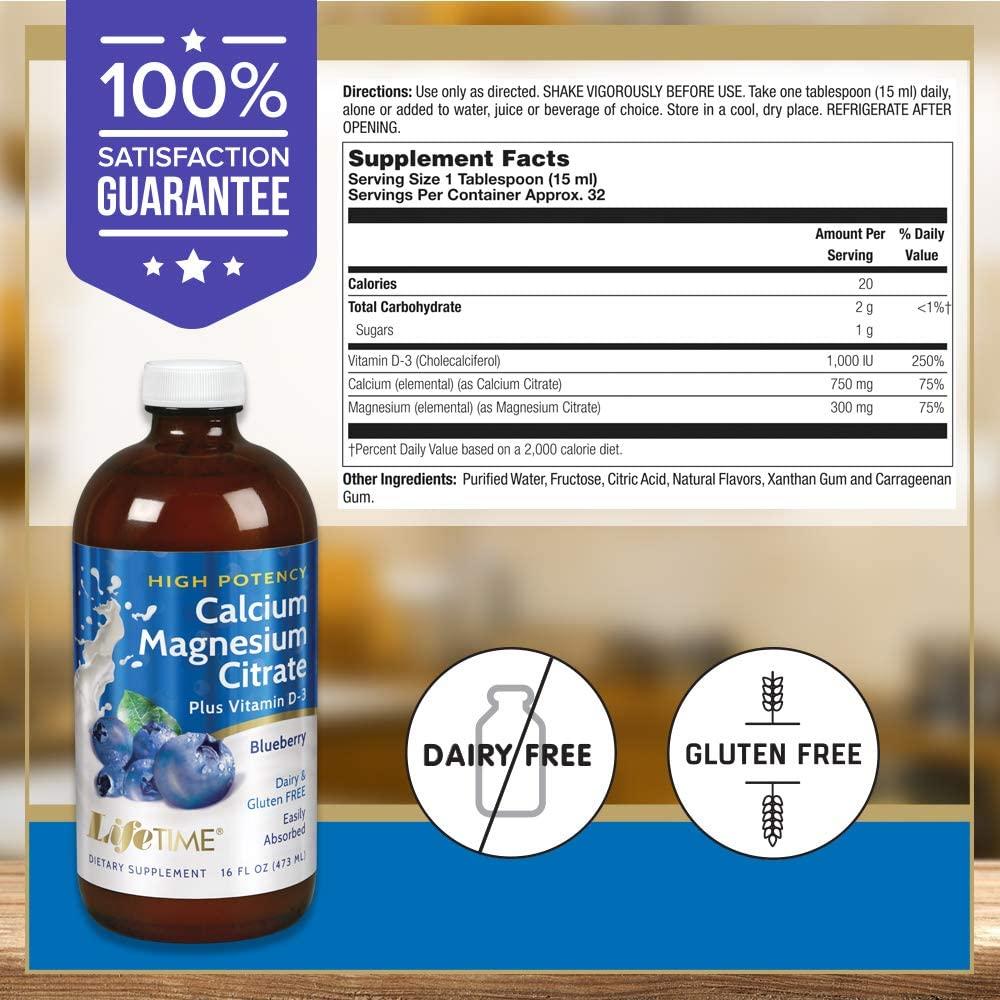 LifeTime Vitamins High Potency Calcium Magnesium Citrate Plus Vitamin D