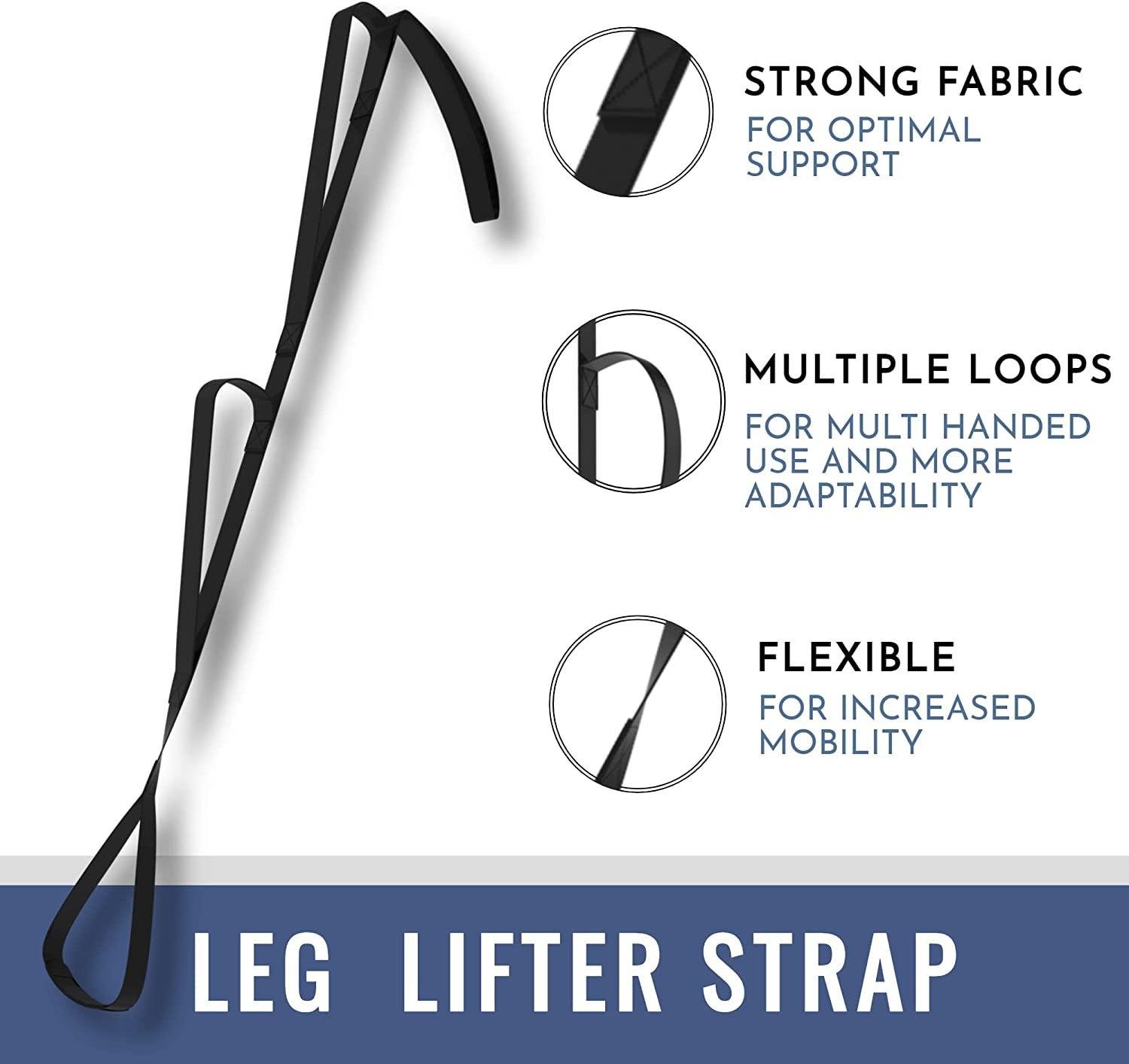 VMA 47 Leg Lifter Strap Extra Long Leg Strap with Multiple Loops to