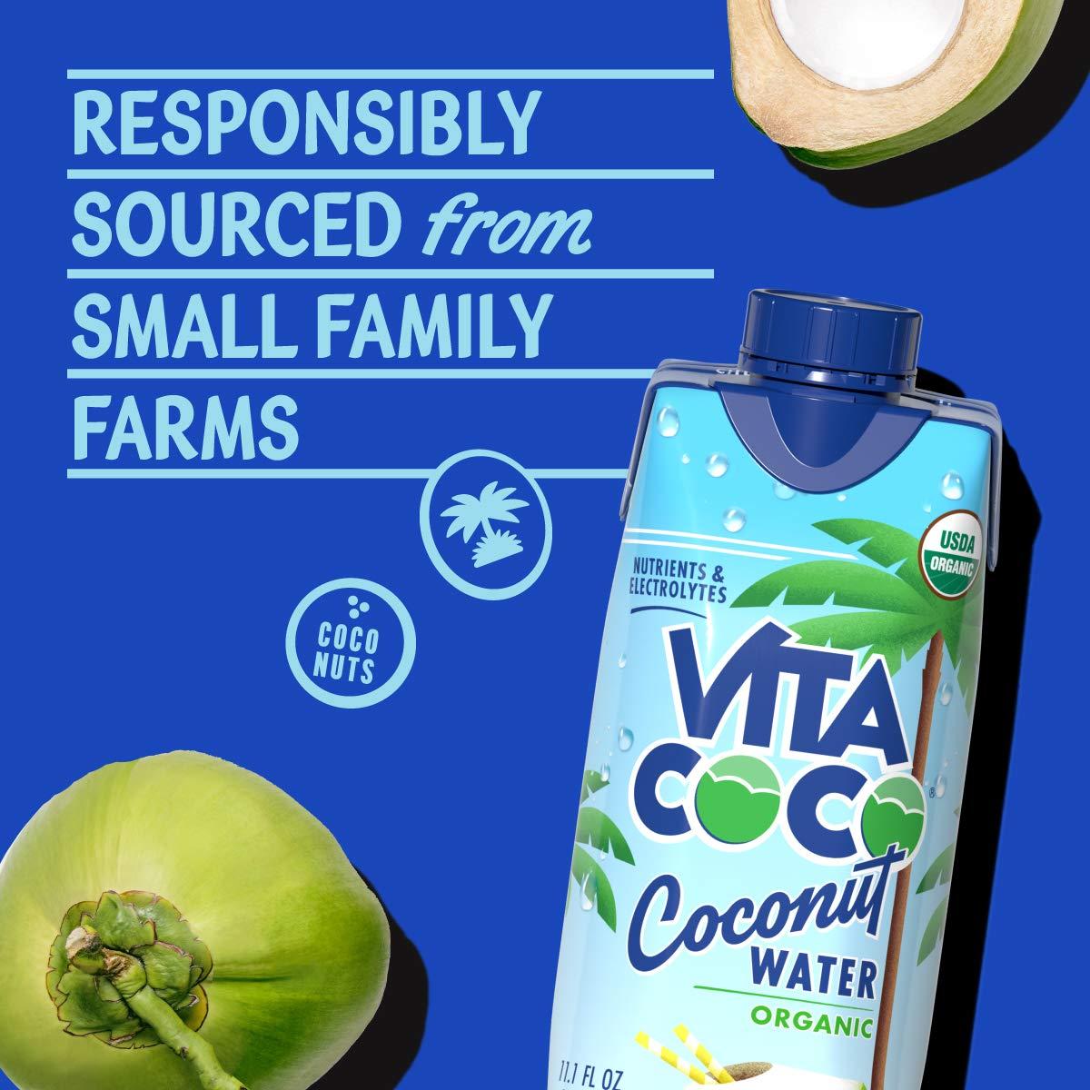 Vita Coco Organic Coconut Water 11.1 Oz (Pack of 12) Refreshing Taste
