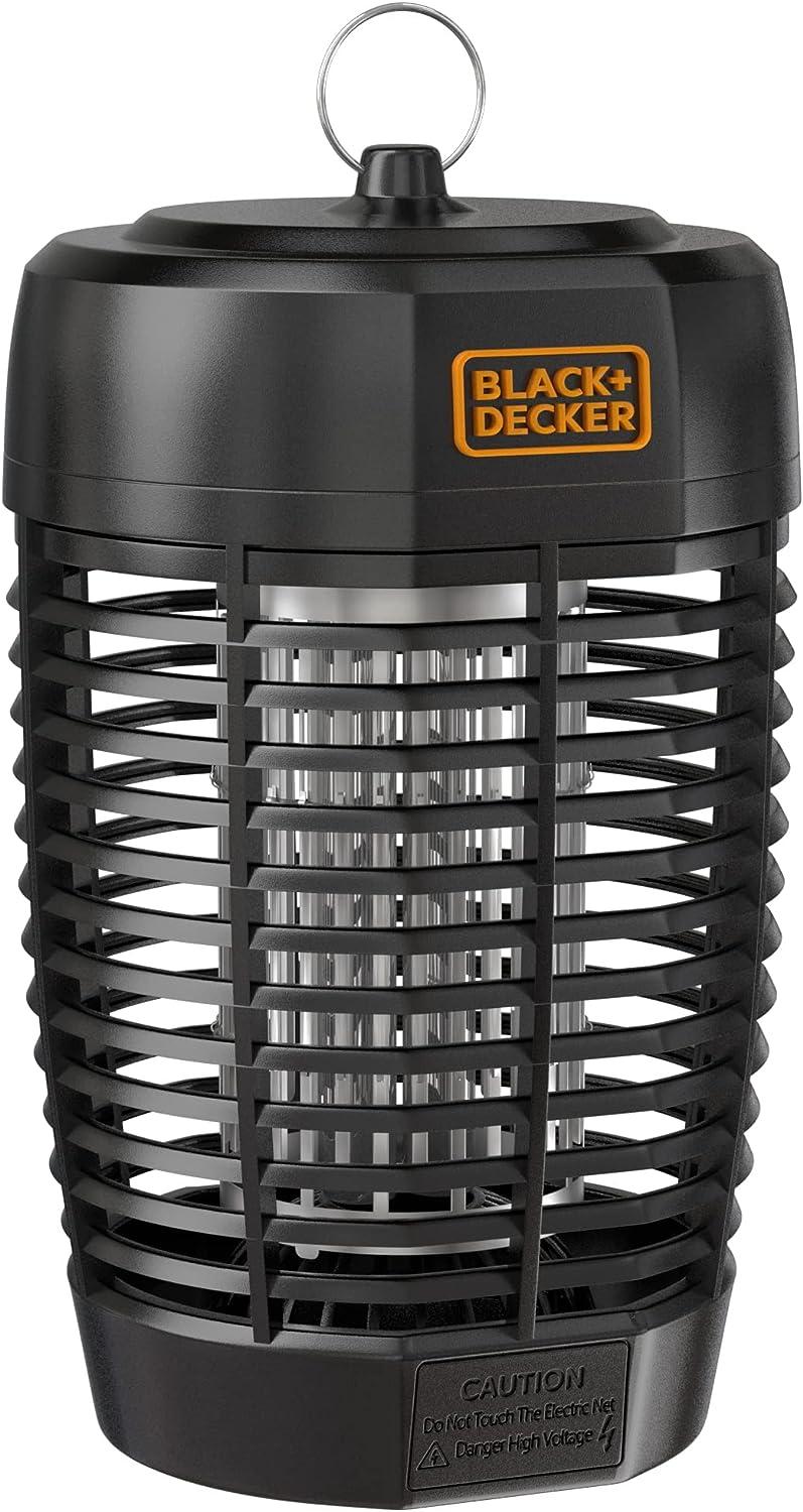  BLACK+DECKER Bug Zapper, Electric UV Insect Catcher & Killer  for Flies, Mosquitoes, Gnats & Other Small to Large Flying Pests, 1 Acre  Outdoor Coverage for Home, Deck, Garden, Patio, Camping 