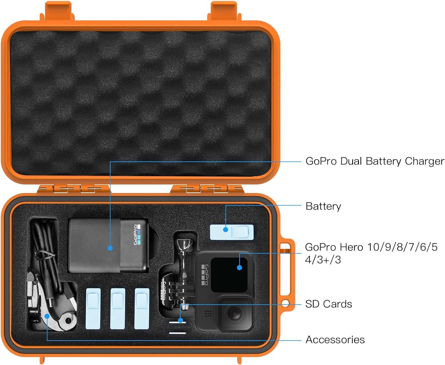 オススメSmatree GoPro Hero 7 Black/2018/6/5用バッテリーパック C12NGB8S9P☆ Smatree 防水収納ケース Gopro Hero8⁄7⁄Hero 2018⁄6⁄5⁄4⁄3+⁄3⁄2、