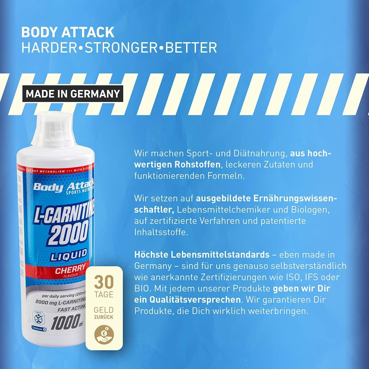 Body Attack L-Carnitine Liquid - Orange Flavor (1L Bottle) | Premium Fat  Burner Supplement for Weight Loss | Buy Now with Express International  Delivery | GoSupps.com