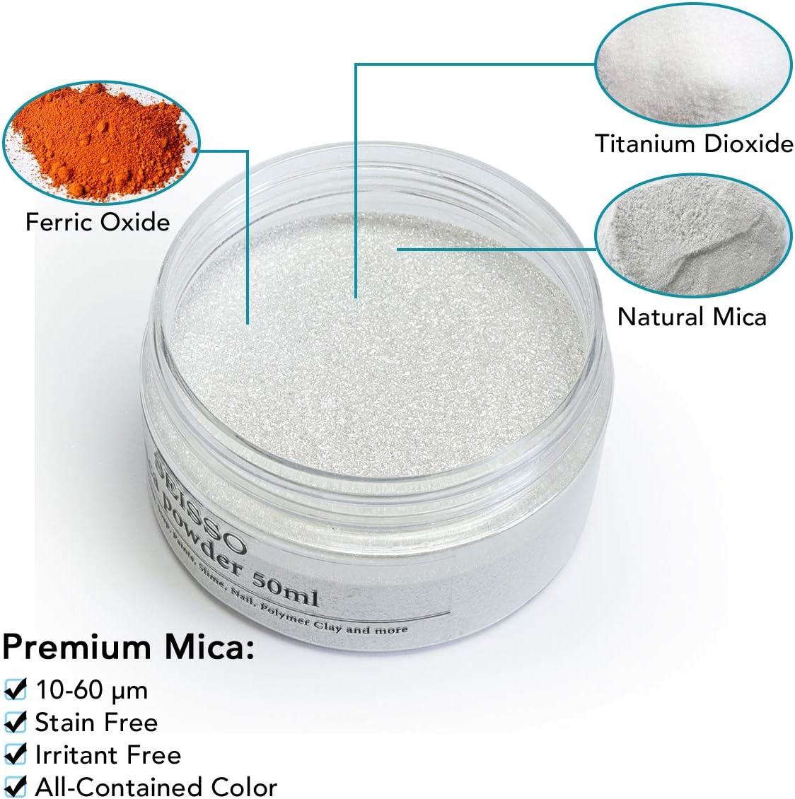 Shining Pearl White Mica Powder SEISSO Mica Powder for Epoxy Resin (1