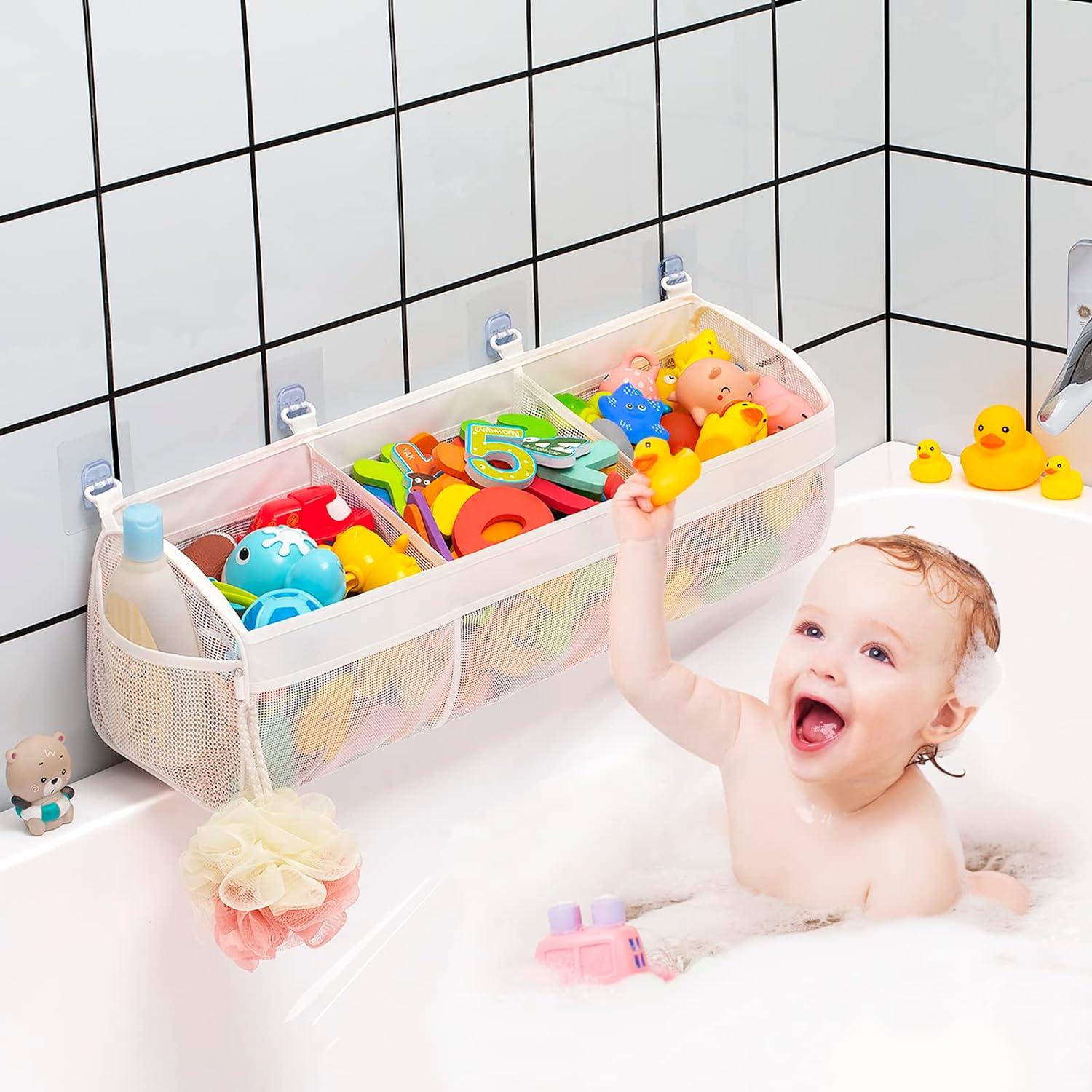 Baby Mesh Hanging Bath Toy Organizer Bath Toy Storage Bag Bath Toy