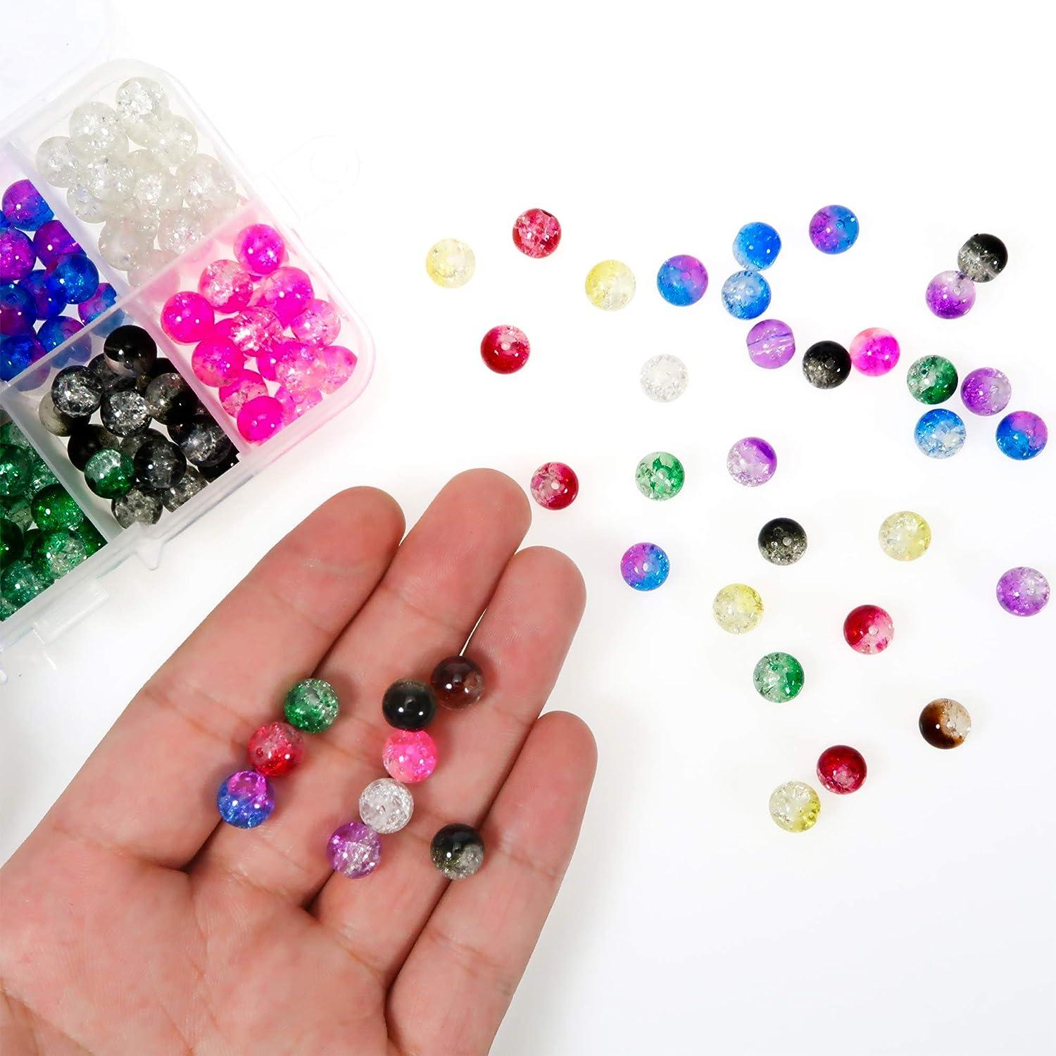 New Muticolor Round Glass Beads 8mm Crystal Loose Spacer Beads For