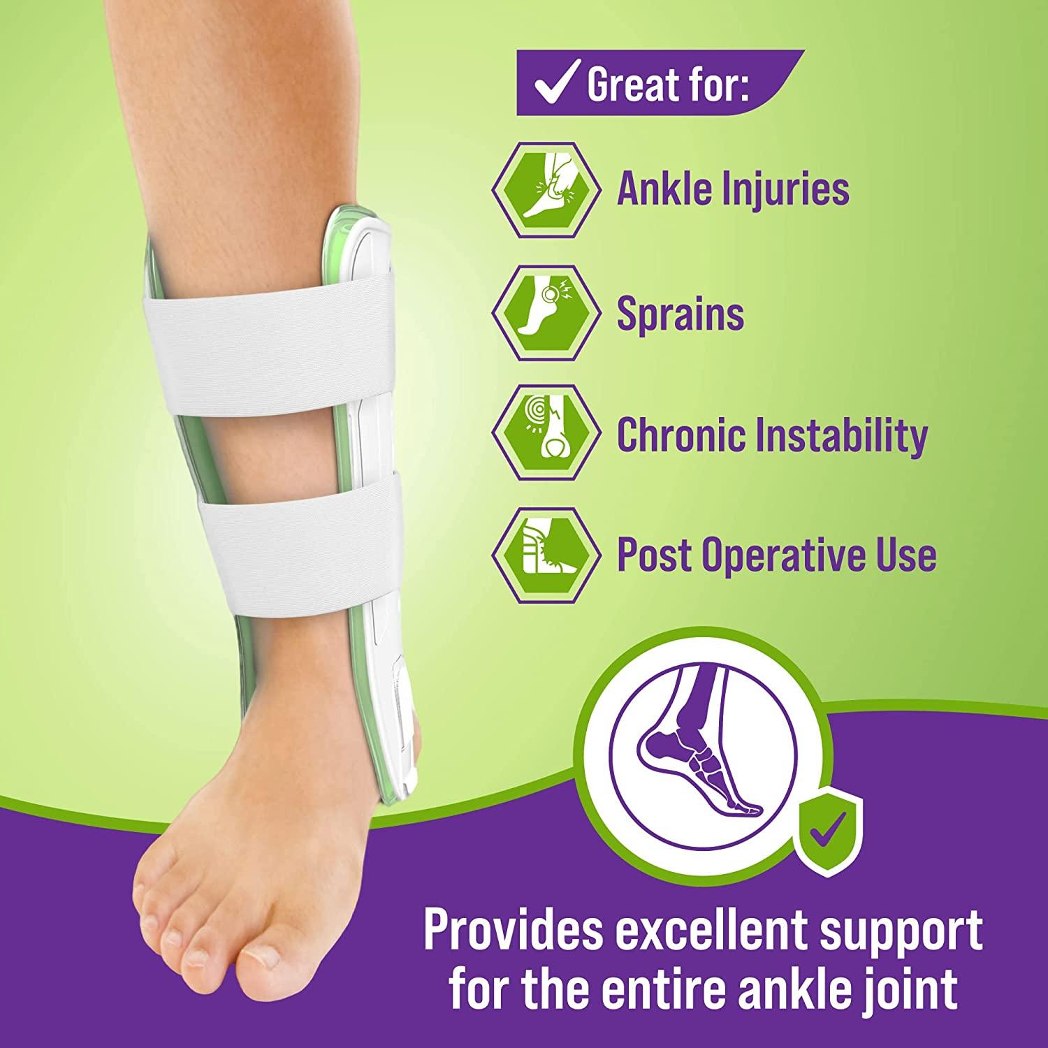 Premium Air Stirrup Ankle Brace Stabilizer With Air & Gel Cold Therapy