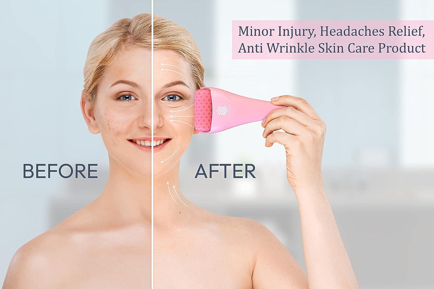 Ice Roller For Face with 2 Premium Heads Facial Ice Roller for self