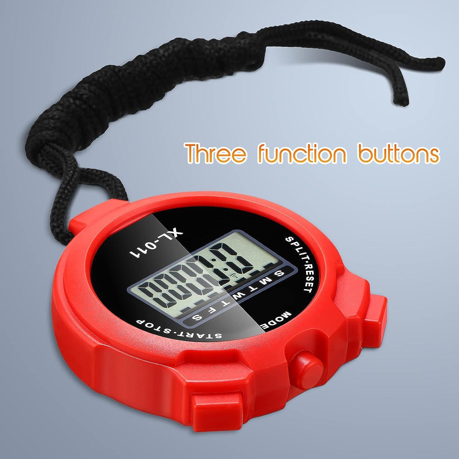 Luminous Stopwatch - Digital Stopwatch Timer with Lanyard, Countdown Sports  Stopwatch Handheld Stop Watches with Alarm & Calendar, Shockproof