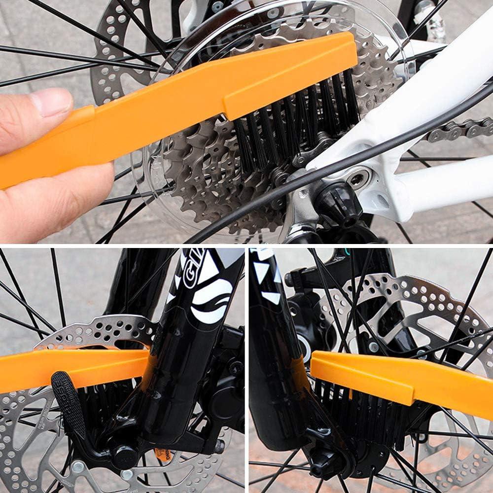 FVILIPUS Bike Cleaning Tools Set (8 Pack),Including Bike Chain Scrubber and  Clean Brush,Crank,Sprcket,Tire Corner Rust Blot Dirt Clean Tools,Suitable  for Mountain, Road, Hybrid, BMX and Folding Bike