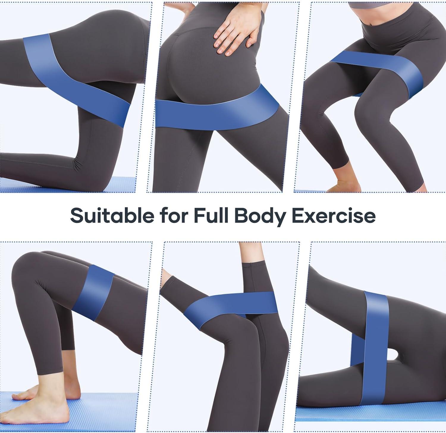 Potok Fascia Elastiche Resistenza Set Da 5 – Bande Per Fitness, Pilates E Fisioterapia Con Borsa E Guida Agli Esercizi