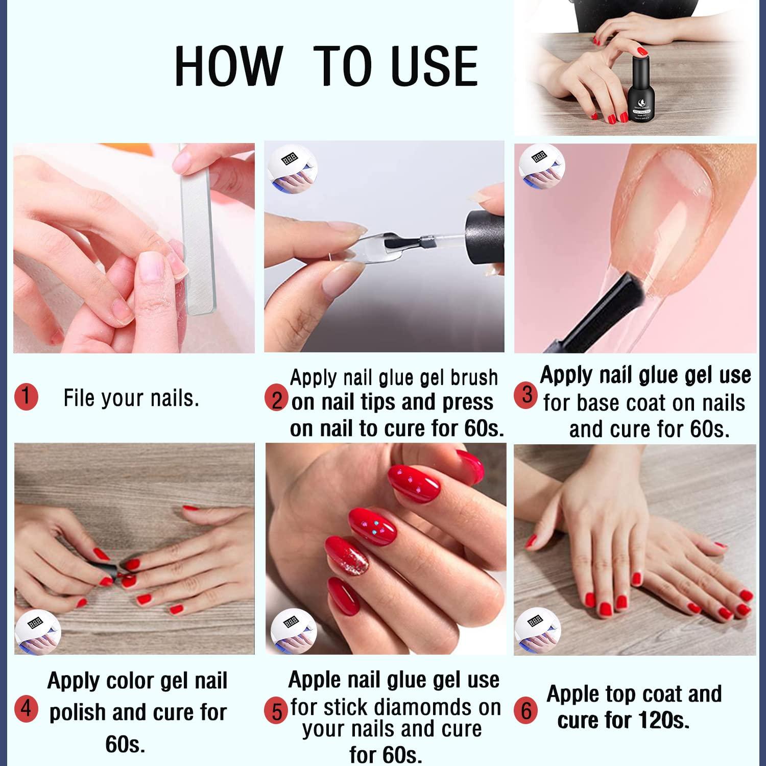 How to Correctly Apply Nail Glue - YouTube