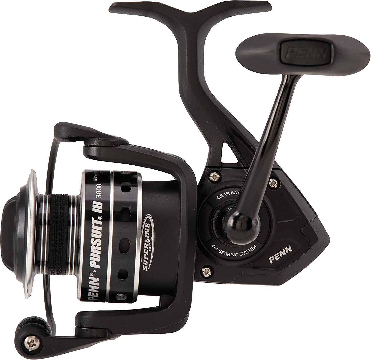 Penn Pursuit III Nearshore Spinning Fishing Reel, Size 5000,  Corrosion-Resistant Graphite Body and Line Capacity Rings, Machined  Aluminum Superline Spool, HT-100 Drag System Pursuit Iii 2500