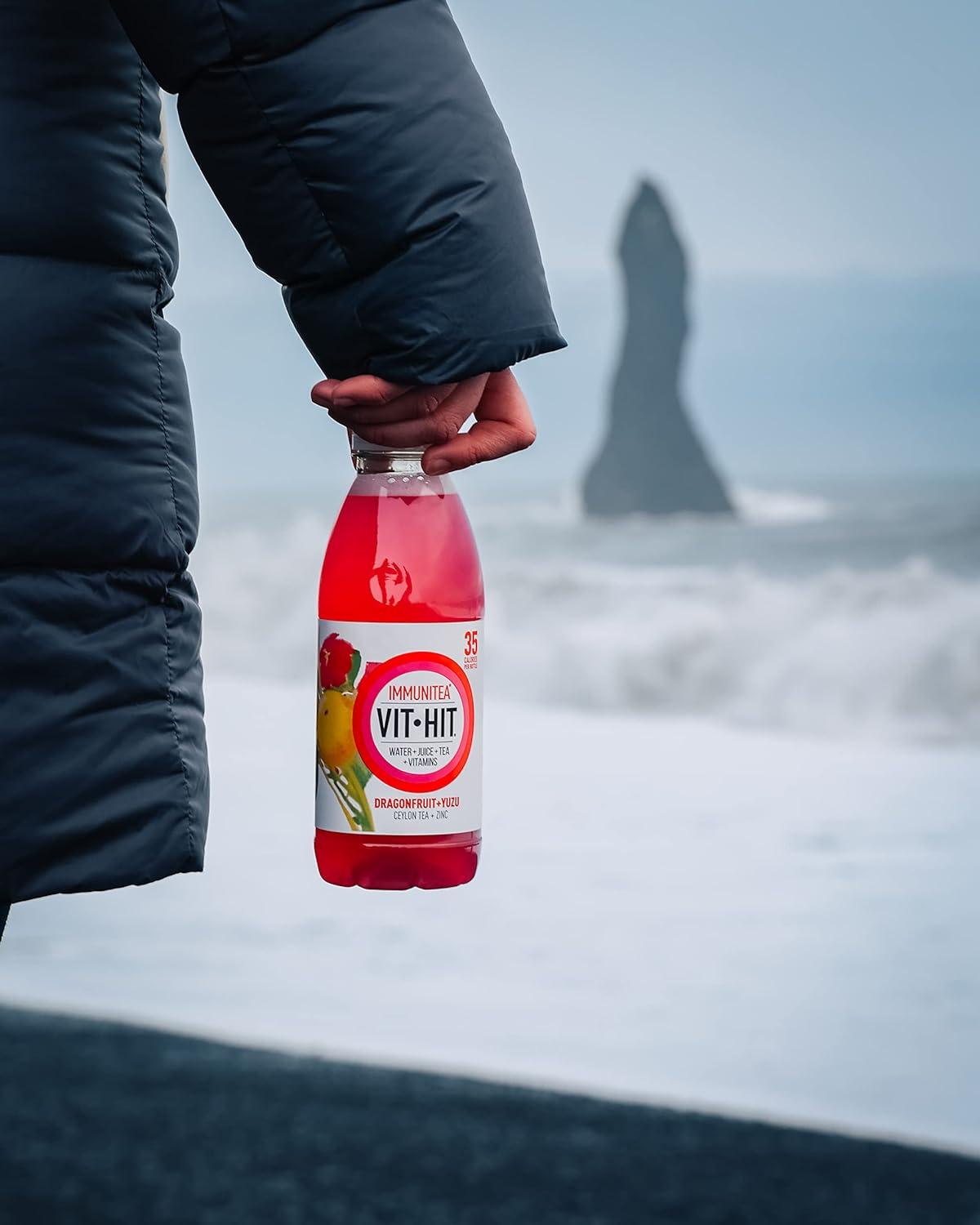 VIT HIT IMMUNITEA Dragonfruit Yuzu Ceylon Tea 12 x 500ml Bottles