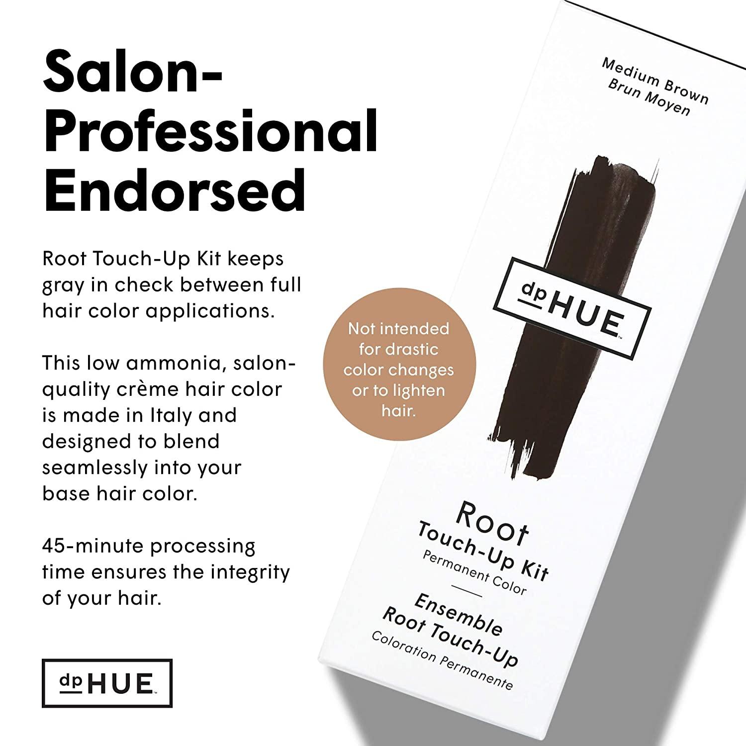 dpHUE Root Touchup Kit Medium Brown, 2 Applications Permanent Grey