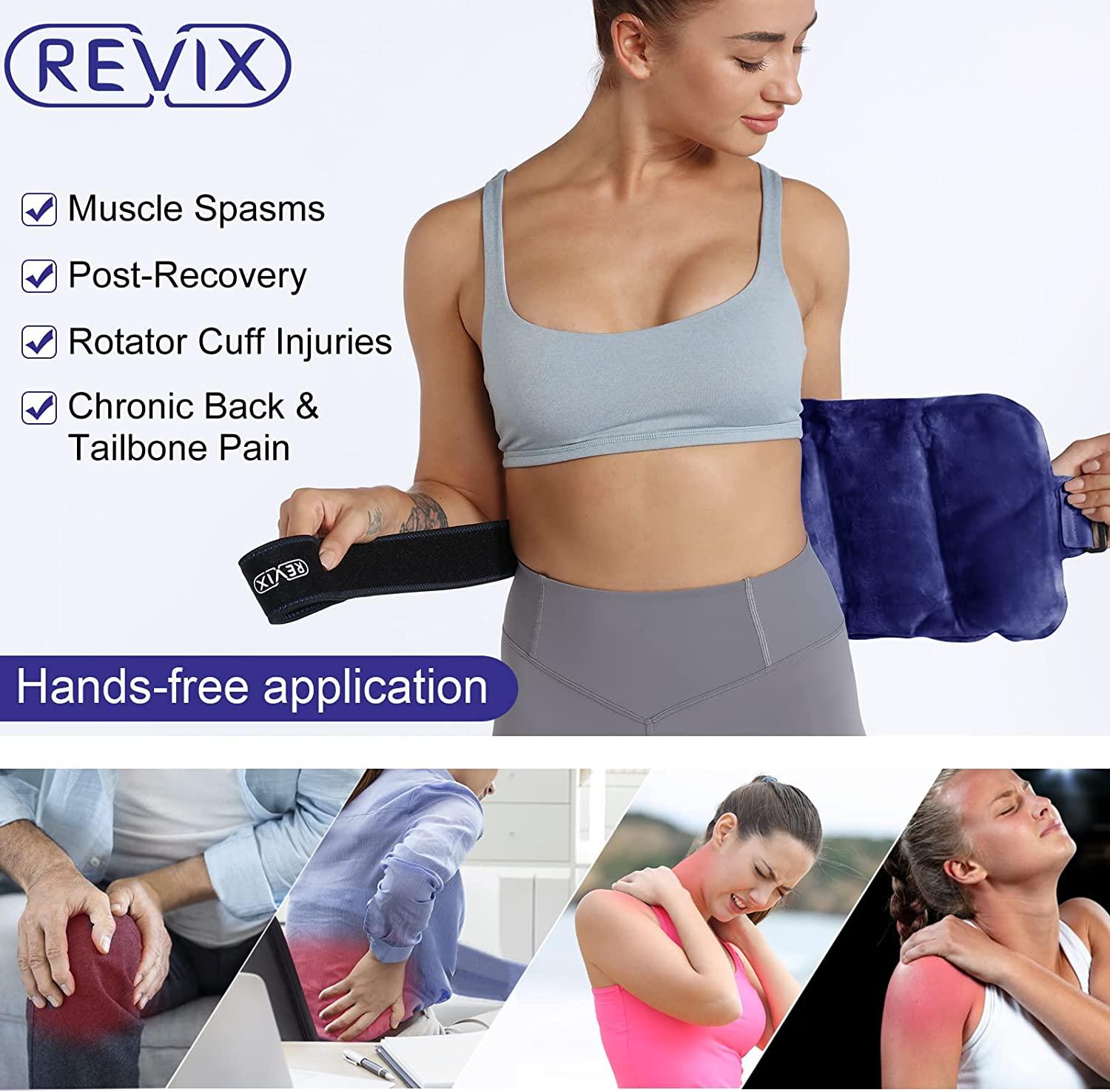 REVIX Reusable Ice Pack for Lower Back Pain Relief Cold Gel Pack for Back, Shoulder, Hip